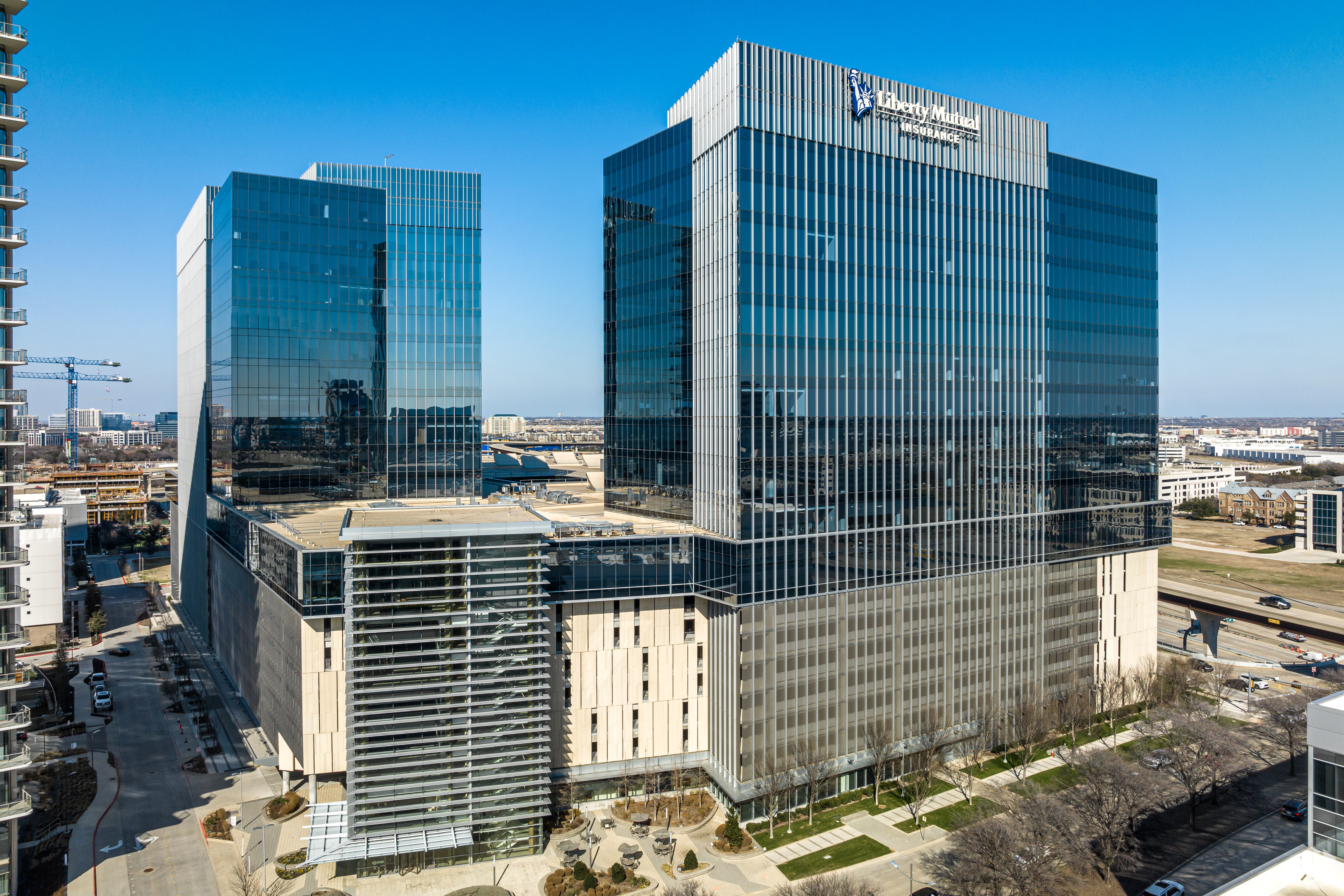 Liberty Mutual Insurance has been finding tenants for its office campus in a Dallas-area suburb. Sally Beauty Holdings is the hub's latest addition. (Adnan Jebbeh/CoStar)