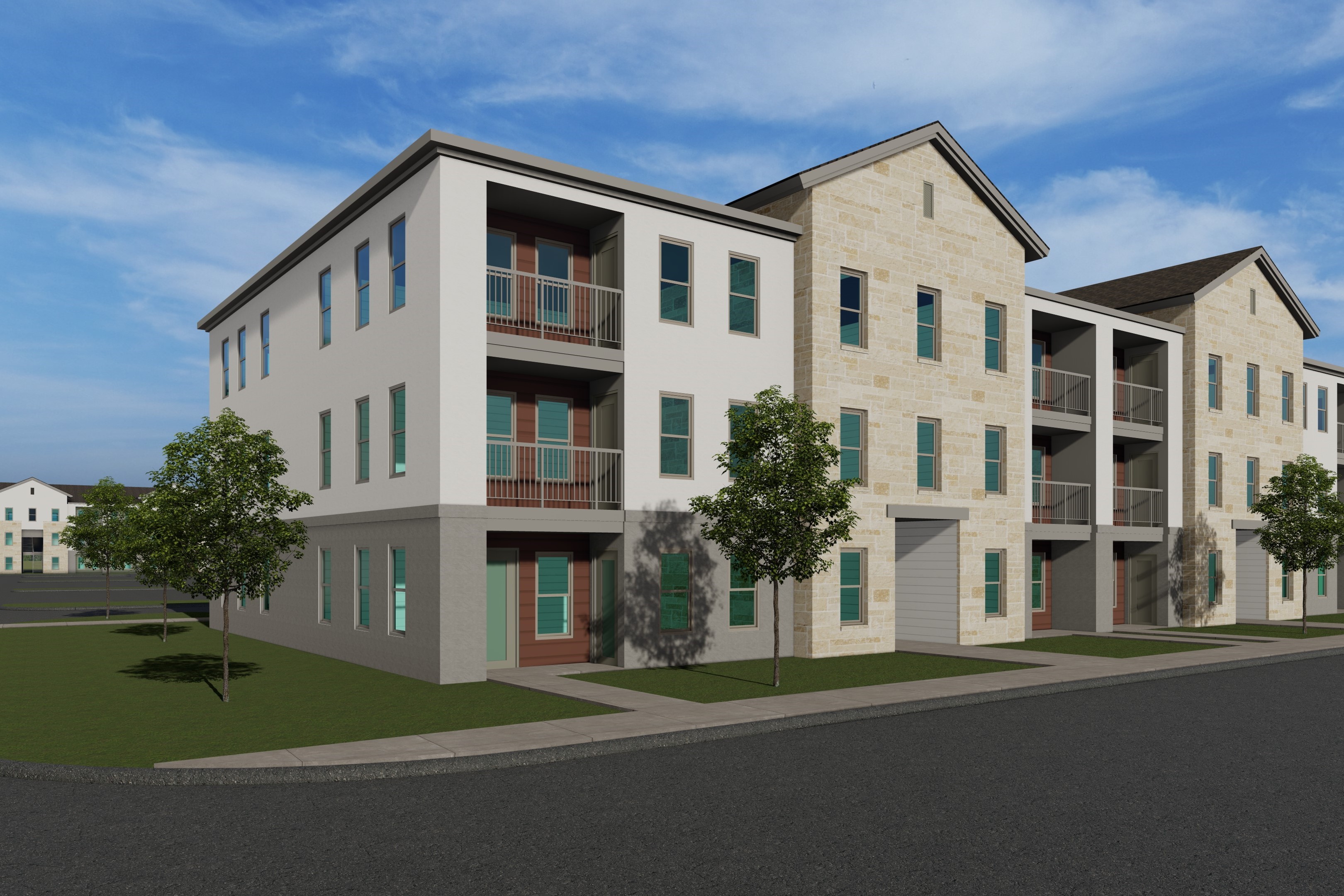 Atlanta-based Wood Partners is developing the 330-unit Alta Center Point apartment complex in San Marcos, Texas. (Wood Partners)