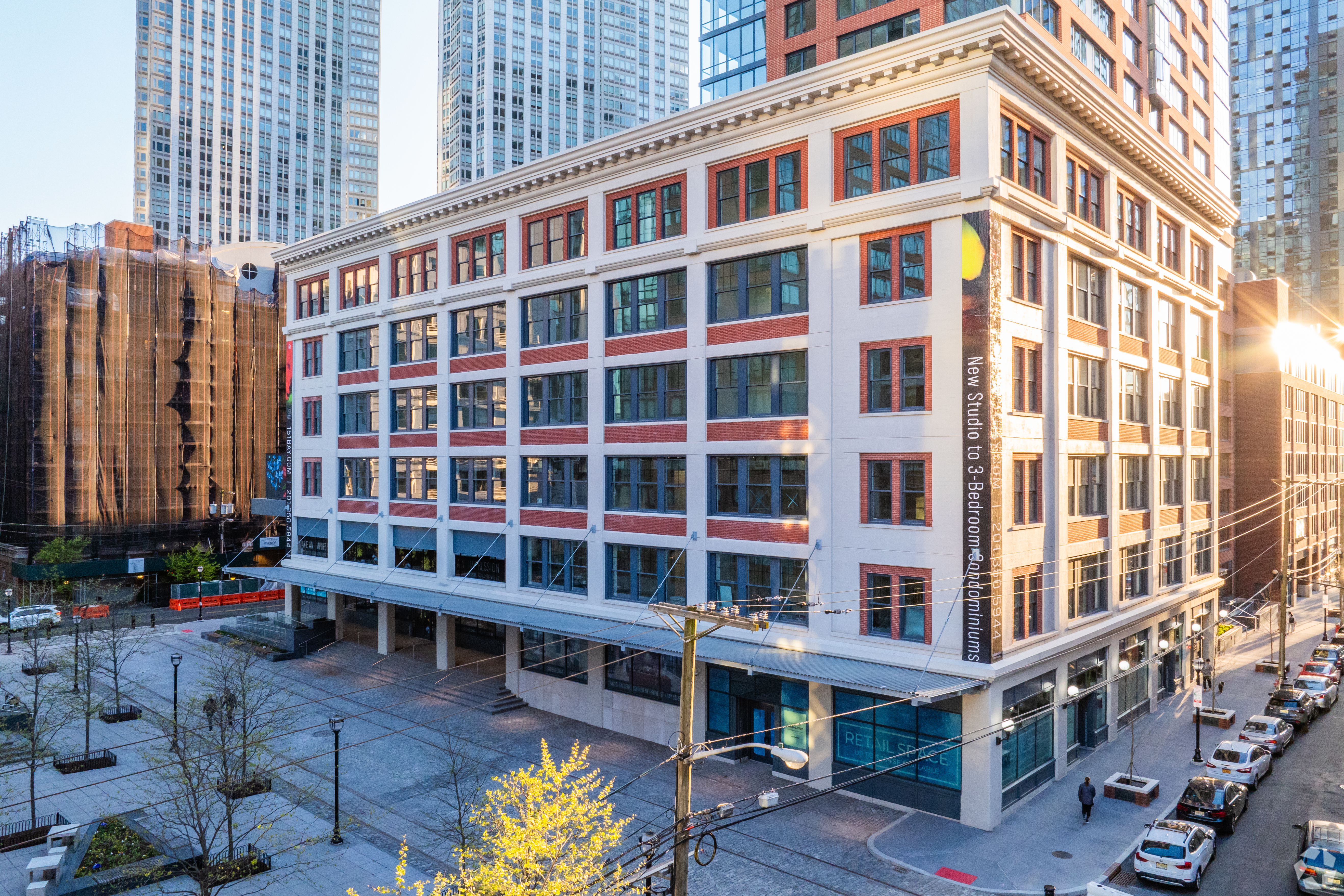 Located at 151 Bay Street in Jersey City, the building has more than 200 units and offers views of Manhattan. (CoStar) 