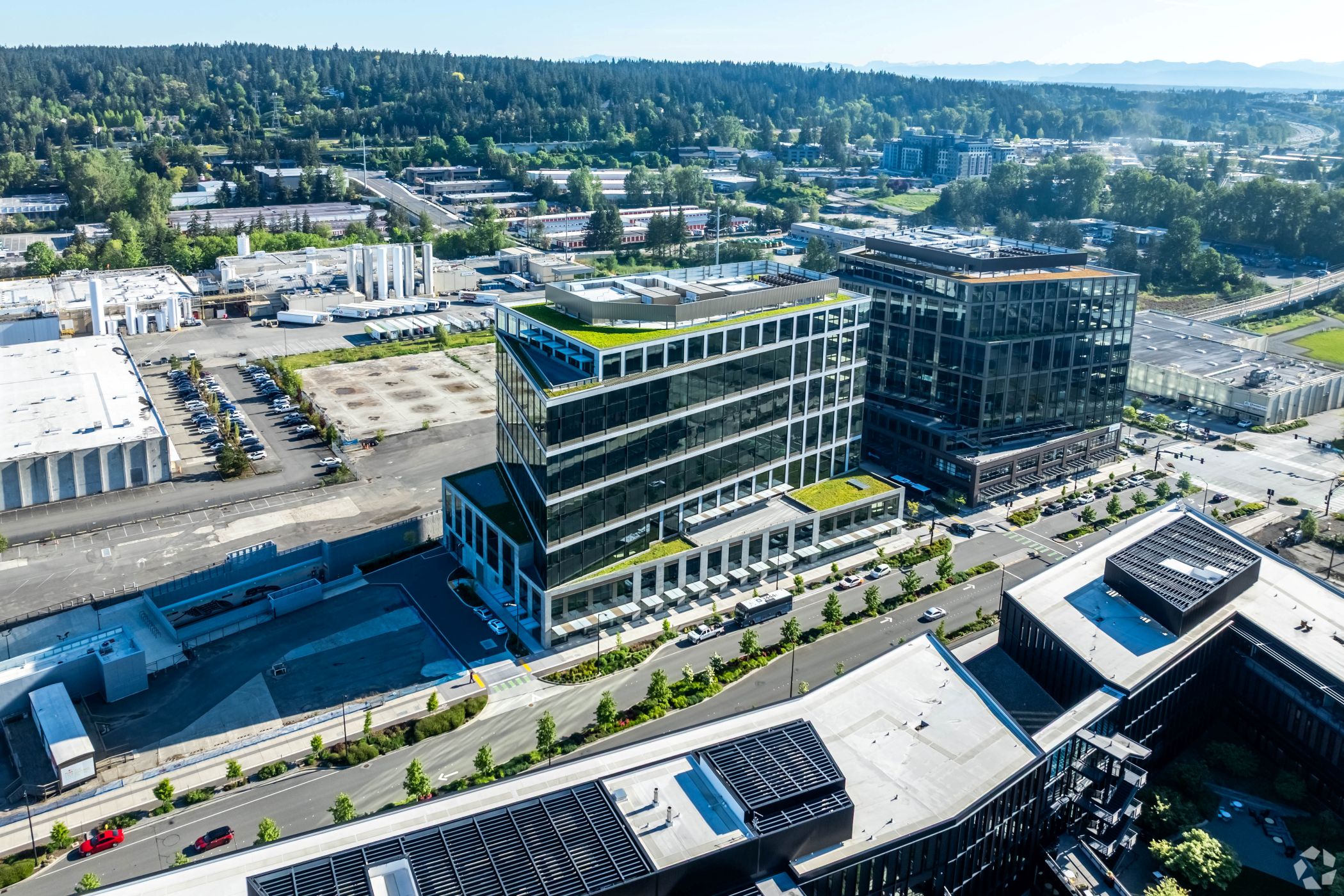 Facebook parent company Meta leases all of the Block 6 building in Bellevue, Washington's Spring District area. (CoStar) 