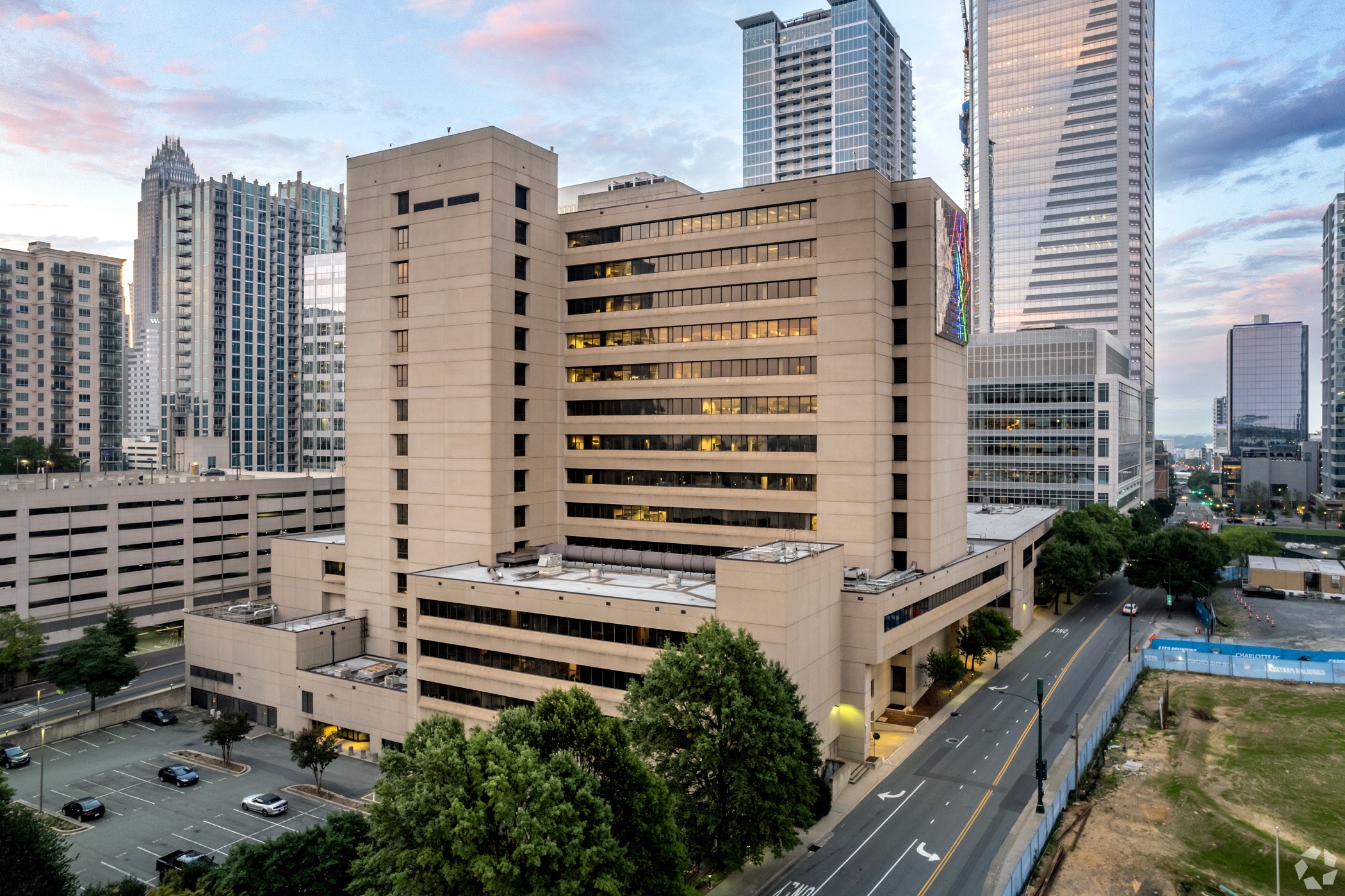 MRP Realty and Asana Partners plan to renovate Duke Energy's headquarters in Charlotte, North Carolina, into apartments and retail space. (Ryan Gwilliam/CoStar)