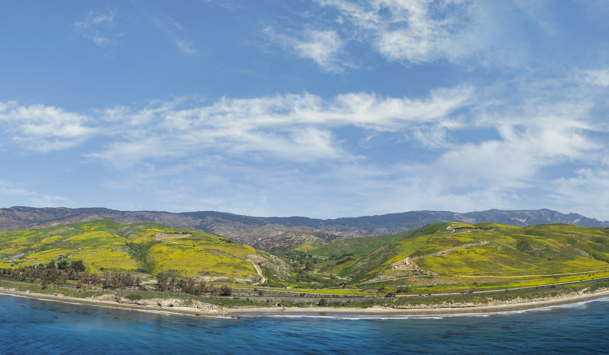 A 3,500-acre ranch in Santa Barbara County, California, is on the market for sale again. (CoStar)