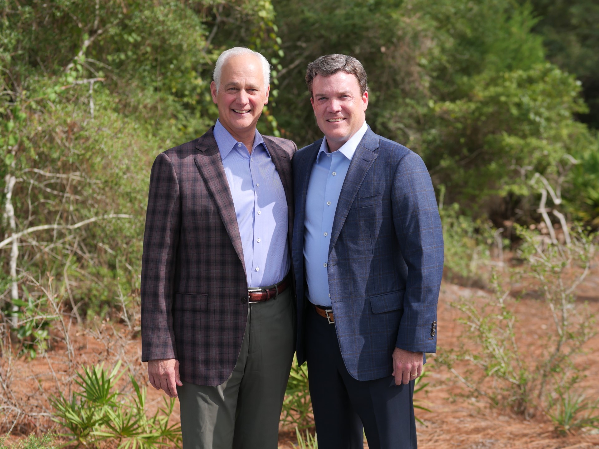 Michael Dardick, left, founding partner and CEO of Granite Properties, is passing the firm's leadership torch to Will Hendrickson, who is set to become the real estate firm's new CEO in January. (Granite Properties)