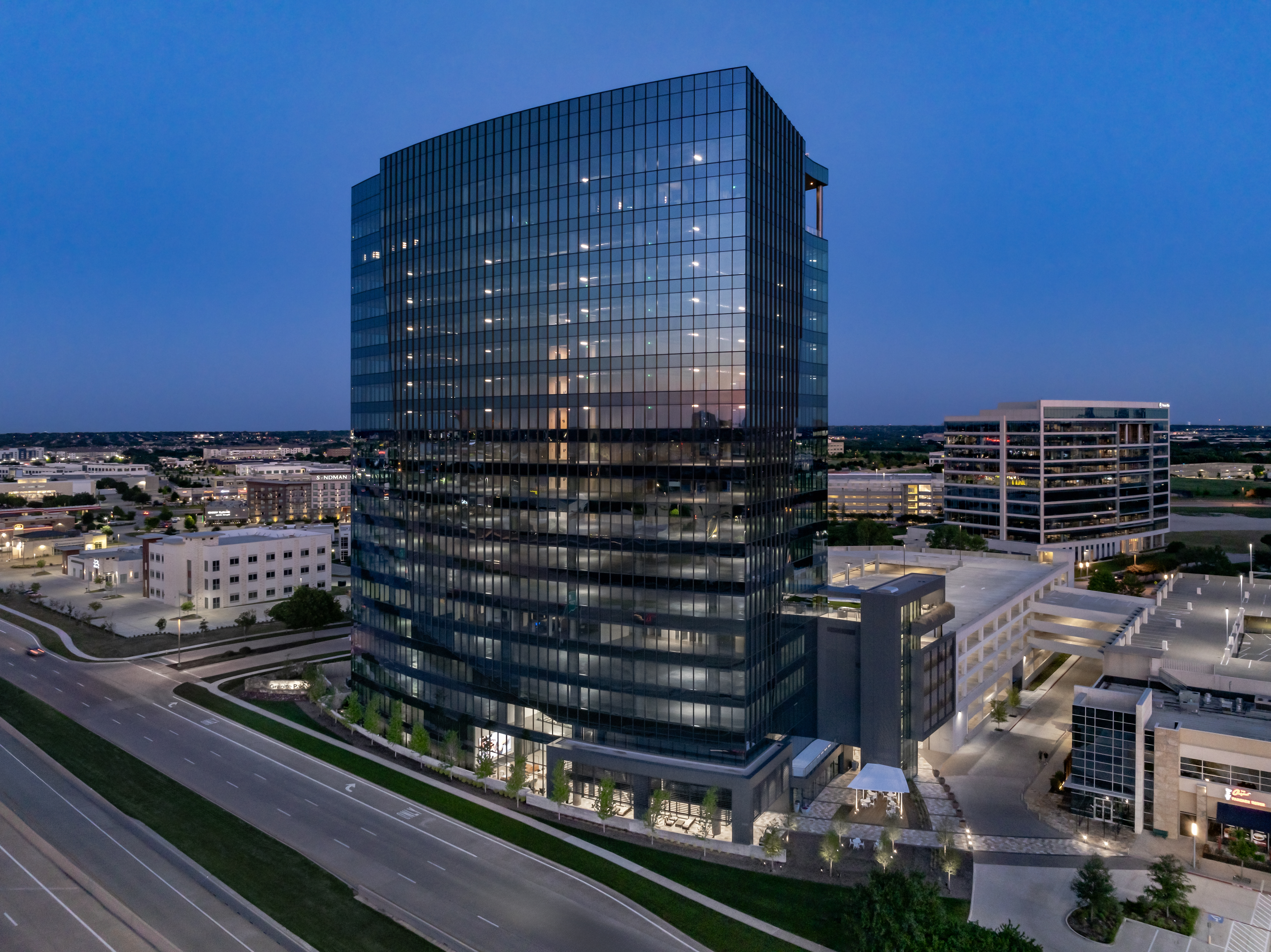 The 19-story office tower known as Granite Park Six has landed a new office tenant. (Granite Properties)