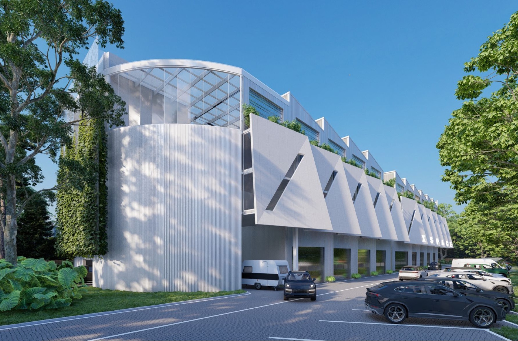 XSpace Group and Howard Hughes Holdings Inc. expect to break ground on a new flexible space development in The Woodlands, Texas, in 2024. (FGP Atelier)