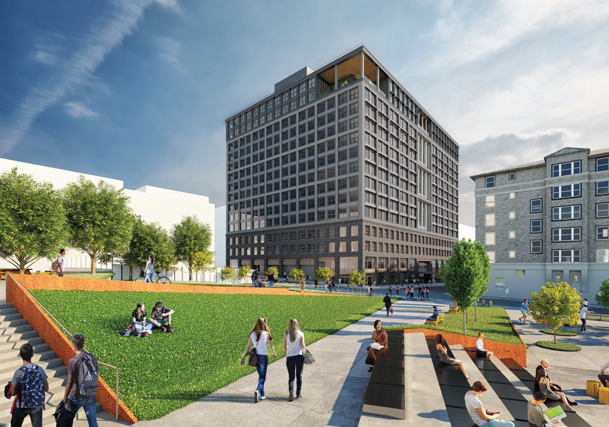 Anchor House, pictured here in a rendering, is set to open this month serving the University of California, Berkeley. (CoStar)