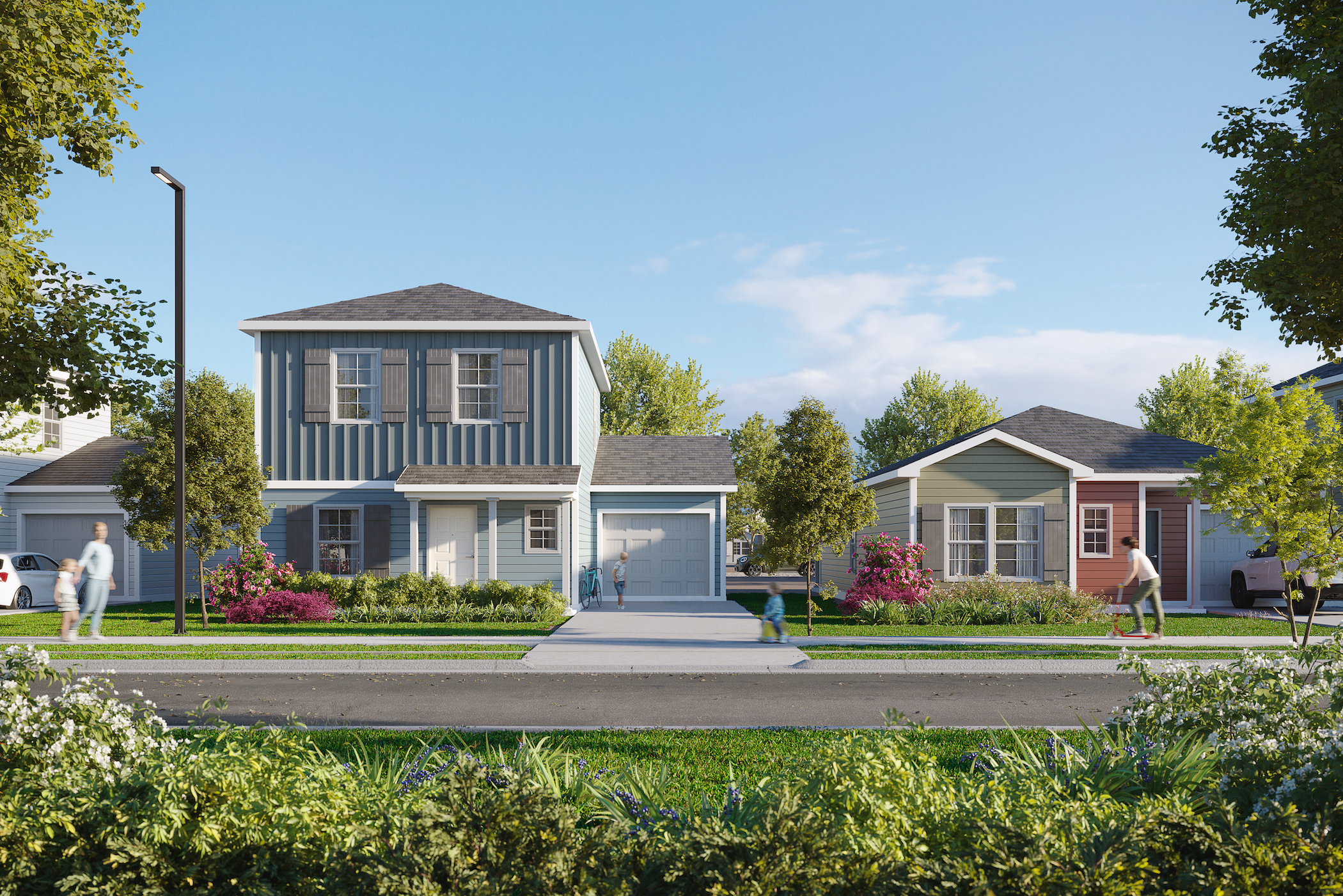 Rendering of the rental homes Outpost Residential is building. (AJ Capital Partners)