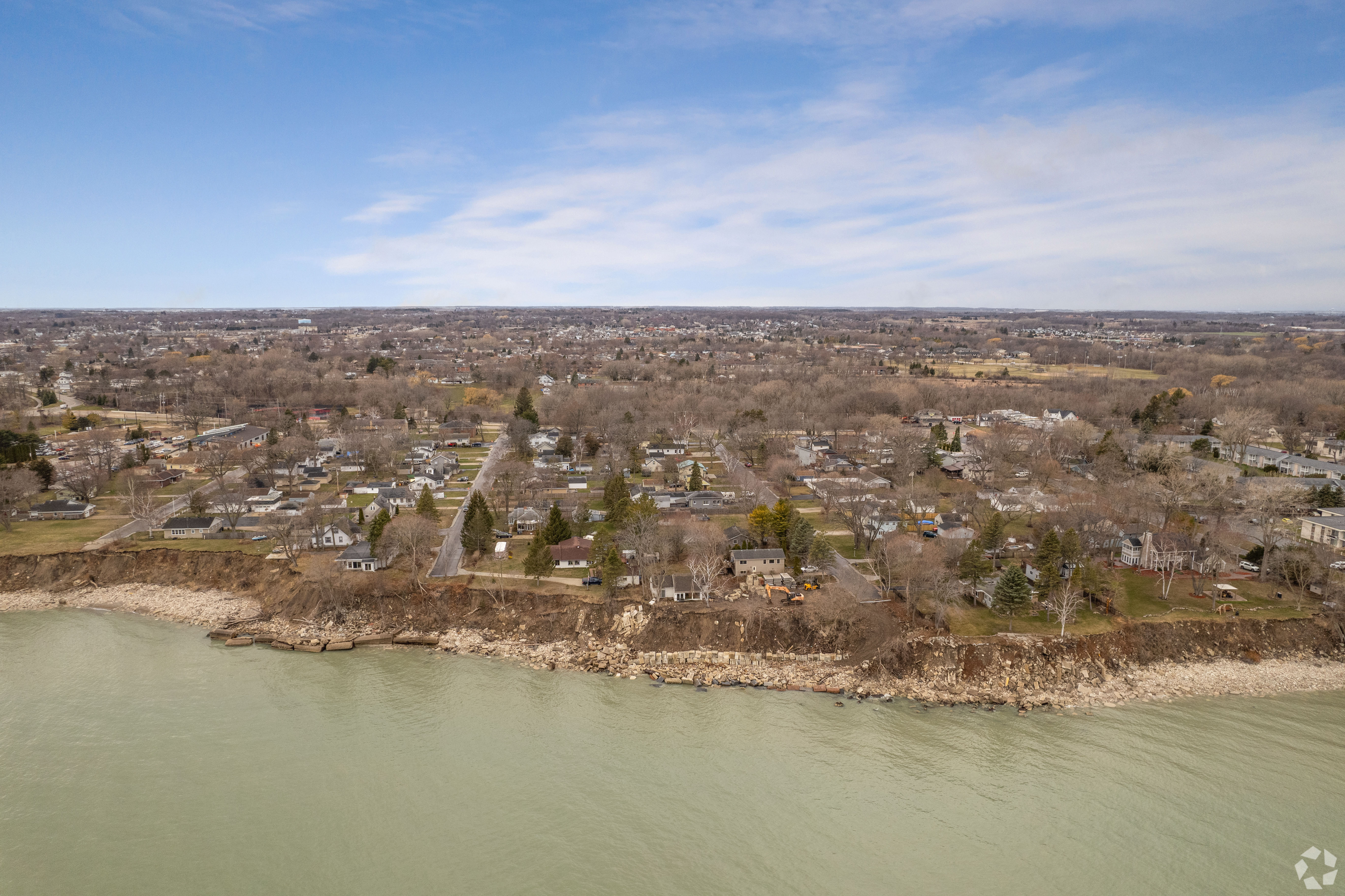 Racine, Wisconsin, sits on the shore of Lake Michigan between Milwaukee and Chicago. (Zach Lipp/CoStar)