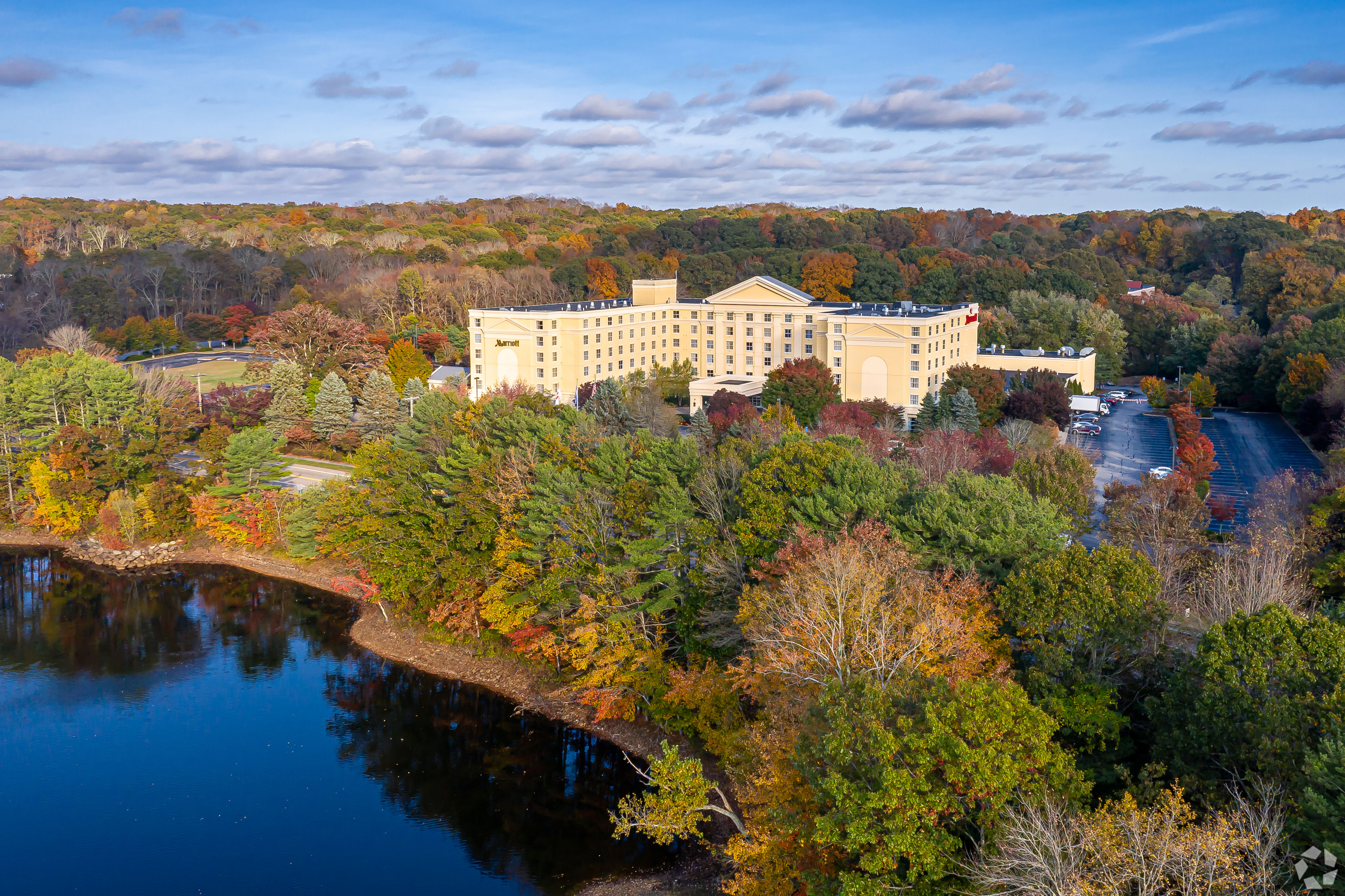 The 285-key Mystic Marriott Hotel & Spa in Groton, Connecticut, was one of 25 hotels joining KSL Capital Partner's portfolio following its $1.4 billion acquisition of Hersha Hospitality Trust. (CoStar)