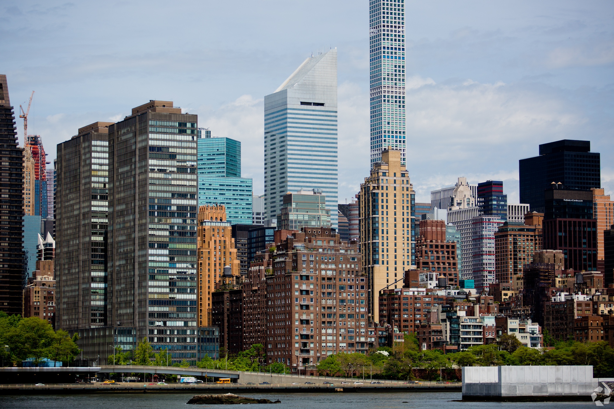 National office landlord Boston Properties reported the highest occupancy rates for its properties in New York City, including at 601-635 Lexington Ave. in Midtown Manhattan. (Victoria Iniguez / CoStar)