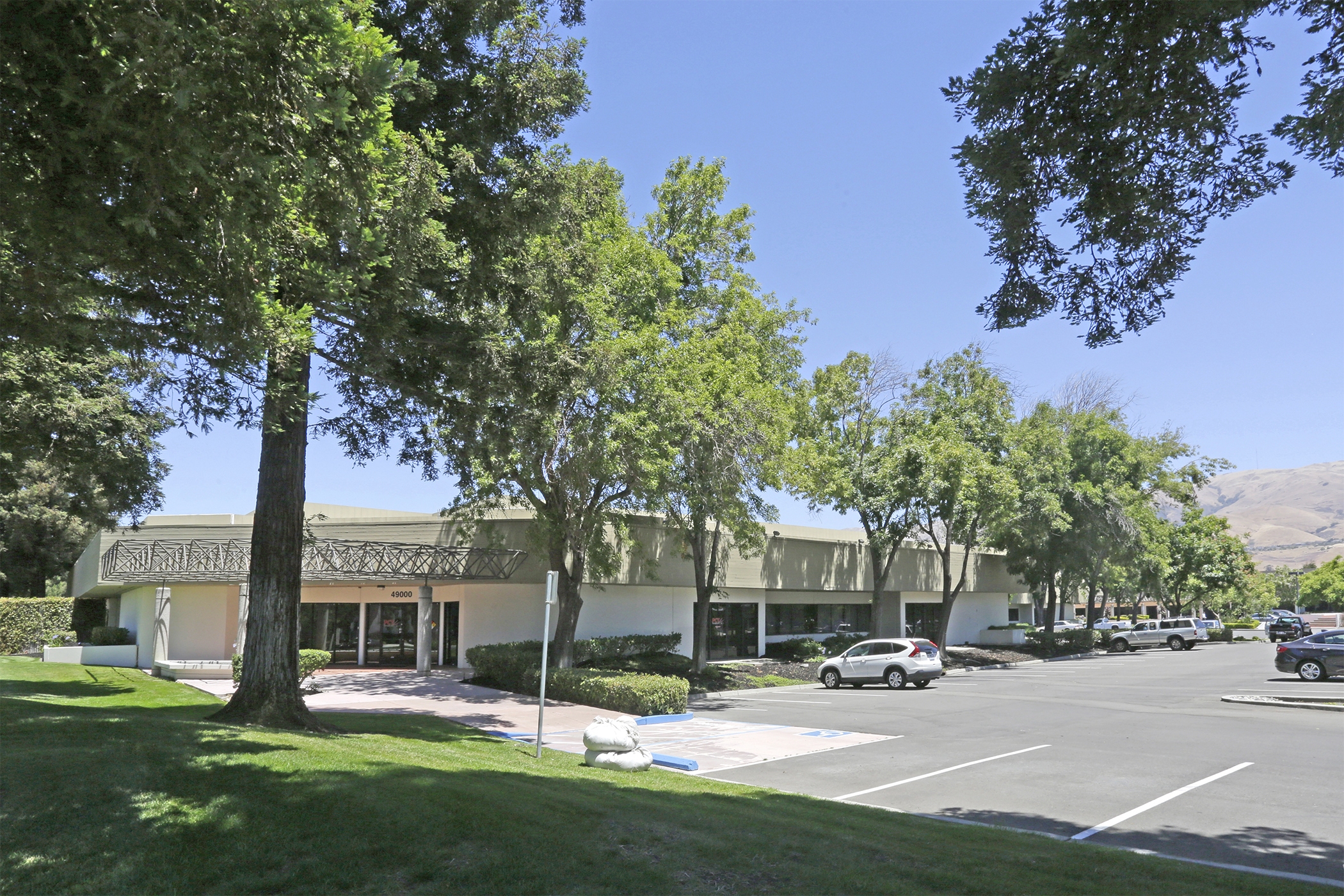 Hines wants to redevelop the Dixon Landing Research Park, a three-building office campus in Fremont, California, it acquired as part of a $47 million sale. (CoStar)
