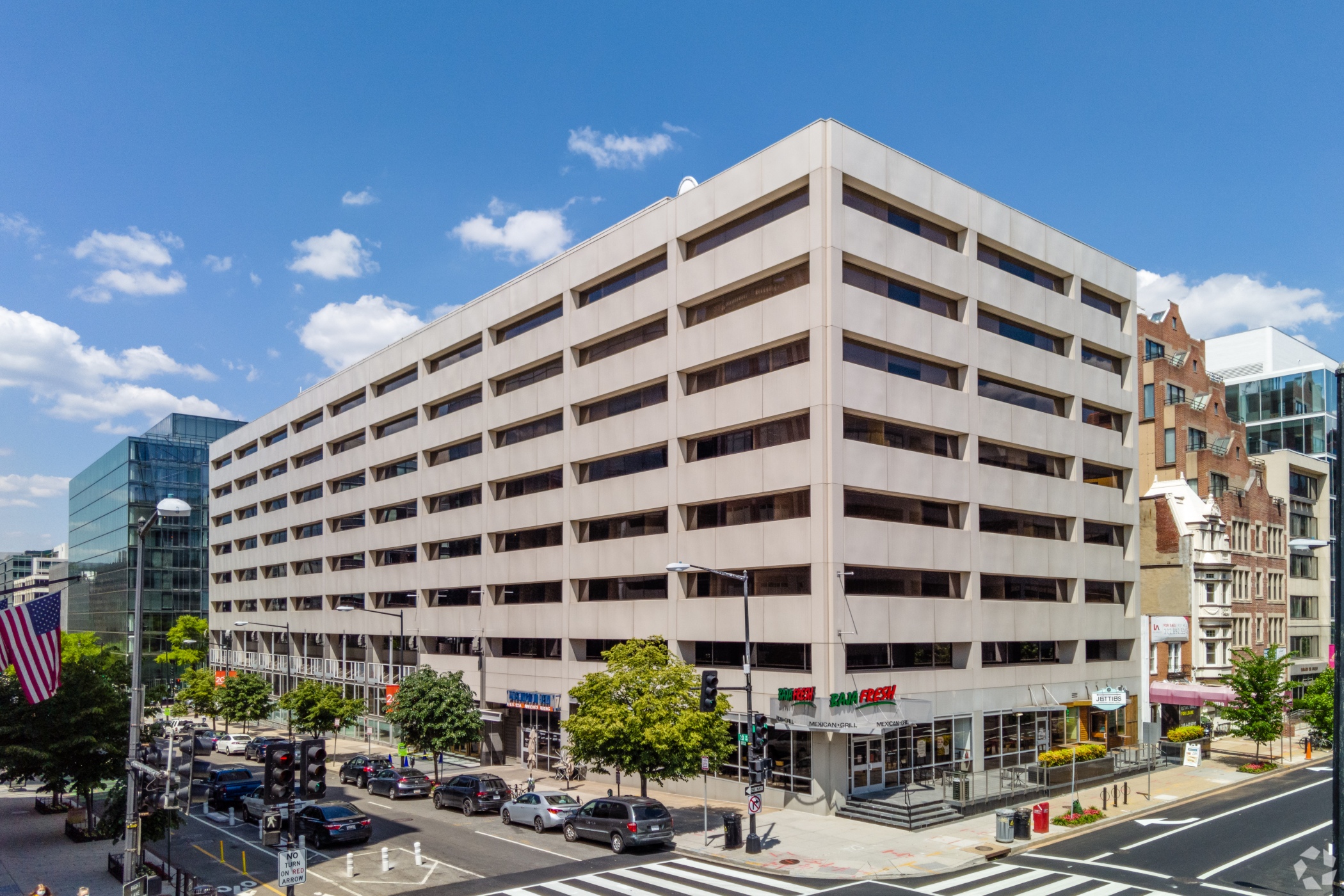 The office building at 1990 K St. NW is being demolished and is slated to be redeveloped and rebranded as 1999 I St. NW. (CoStar)