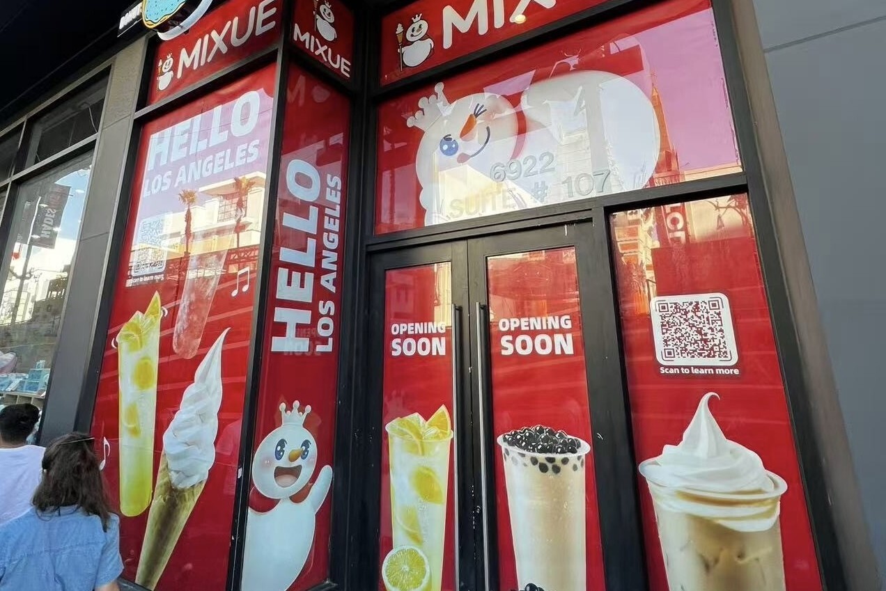 China-based Mixue will open its first West Coast store on Hollywood Boulevard in Los Angeles. (Matthews)