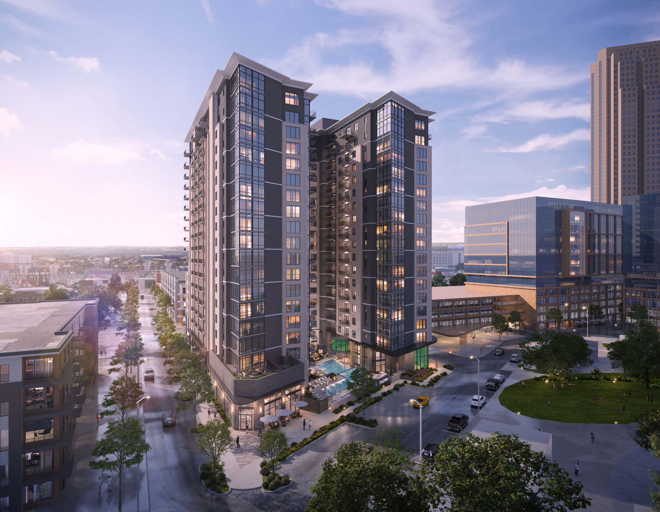 News | High-Rise Apartments Break Ground Near Downtown Dallas, Setting ...