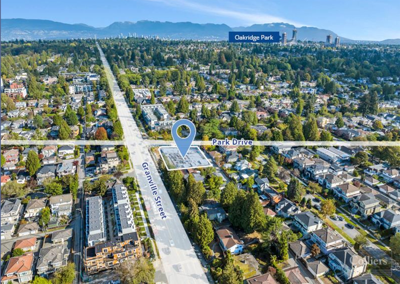 A Vancouver developer just acquired a development site on the southeast corner of Granville Street and Park Drive in South Vancouver. (Landa Global Properties)