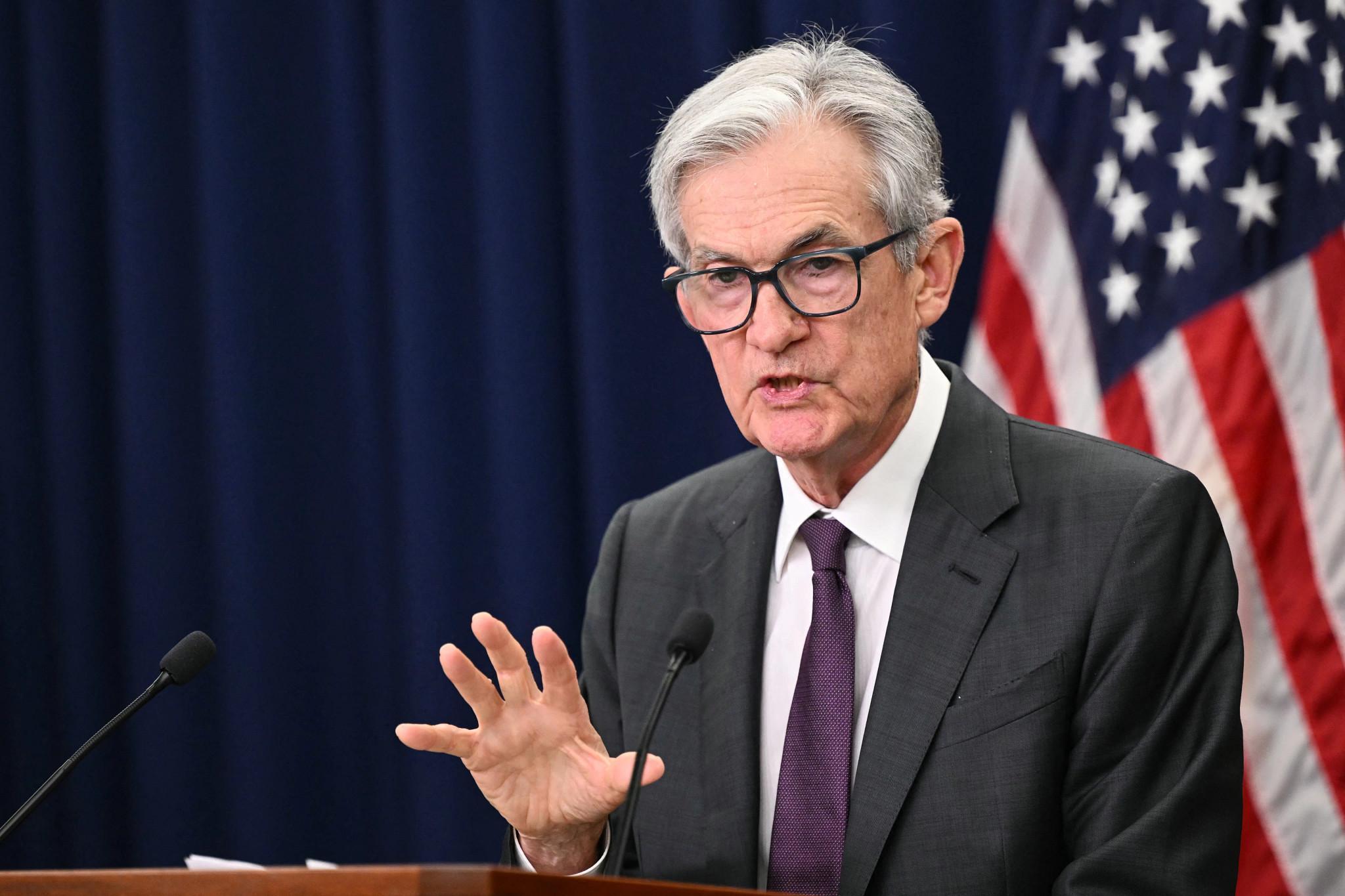 Jerome Powell, chairman of the U.S. Federal Reserve, speaks during a news conference in Washington, D.C., on Wednesday. (Mandel Ngan/AFP via Getty Images) 