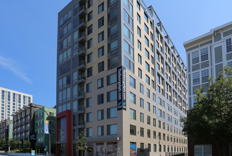 Van Metre closed on two suburban apartment buildings just before year-end including The George in Wheaton, Maryland. (CoStar)