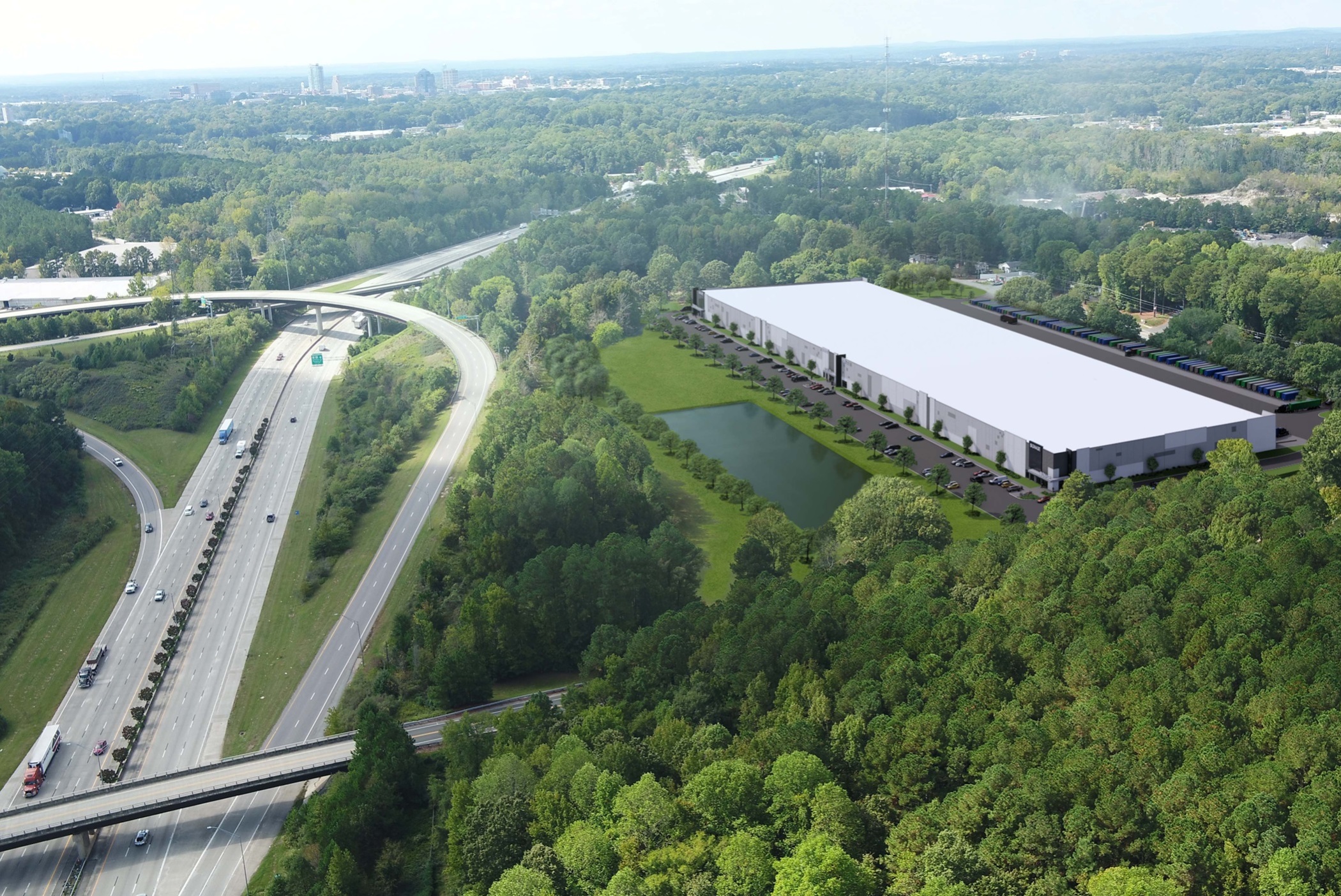 The Durham Logistics Center is set to be developed along Interstate 85 in Durham. (MCA Architecture)