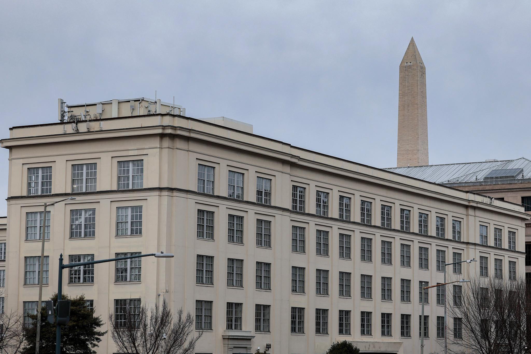 WASHINGTON, DC - DECEMBER 12: A general view of the Liberty Loan Building on December 12, 2025 in Washington, DC. Following the demolition of the White House East Wing, the Trump administration is reportedly considering demolishing four historic federal buildings including the New Deal-era Wilbur J. Cohen Federal Building, Robert C. Weaver Building, GSA Regional Office Building and Liberty Loan Building. (Photo by Heather Diehl/Getty Images) (Getty Images)