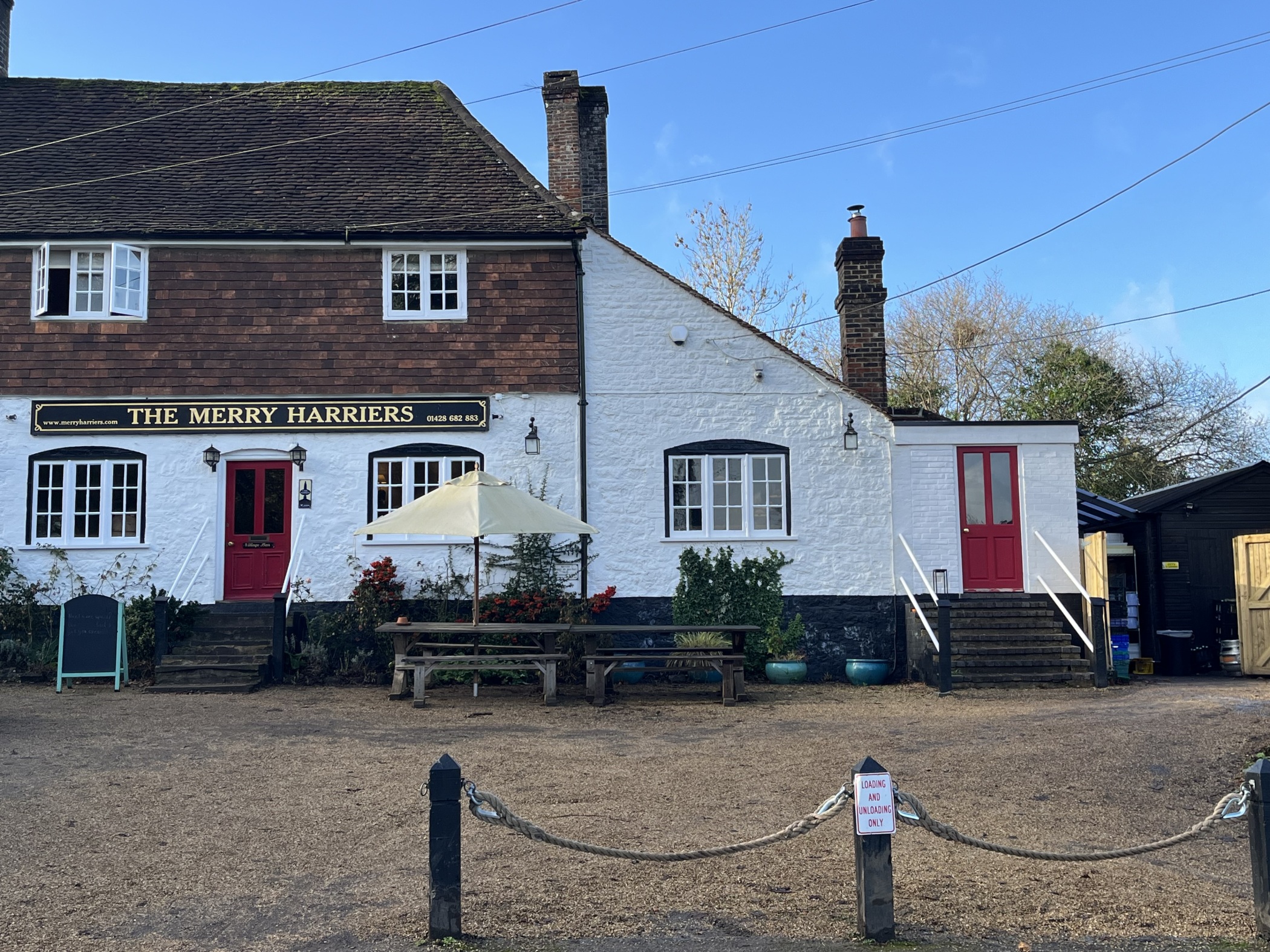 The Merry Harriers pub in Hambledon, Surrey, England. (Terence Baker)