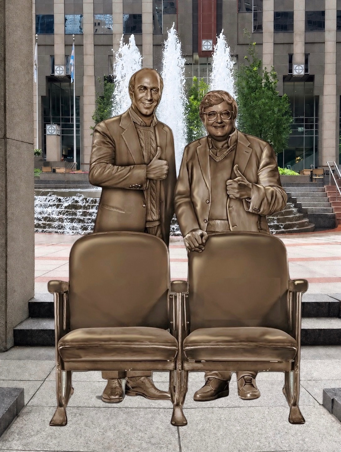 Chicago property owner hopes Siskel and Ebert sculpture gets rave reviews
