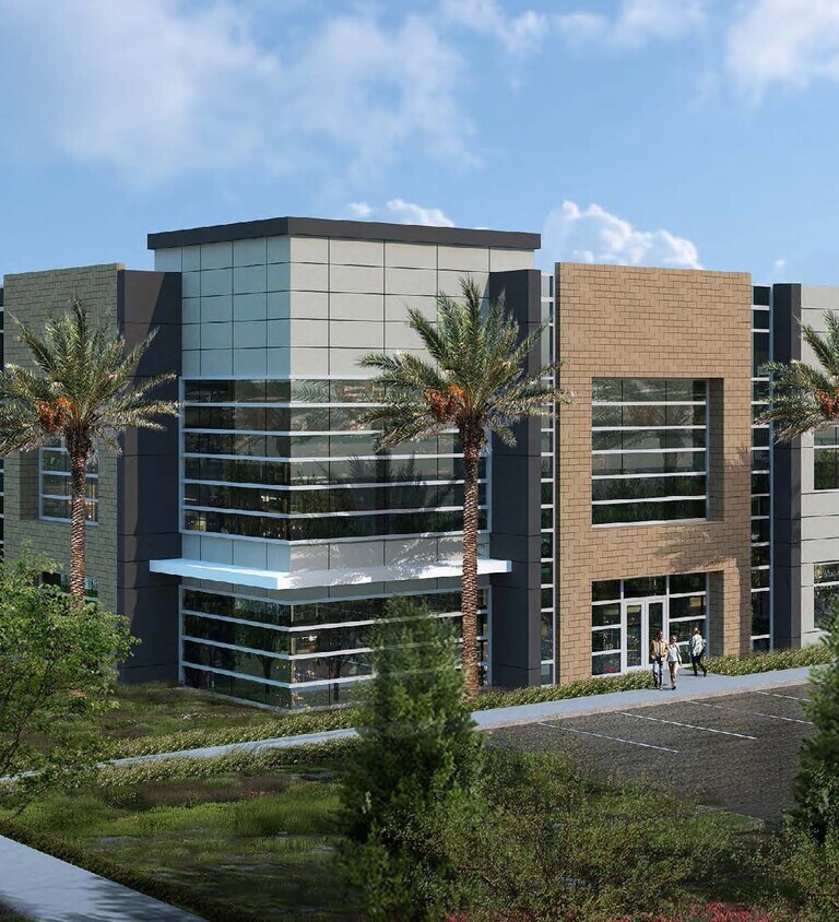 A rendering of the logistics center now rising on nearly 14.9 acres in the Moreno Valley/Perris industrial market of Riverside County, in the Inland Empire. (CoStar)
