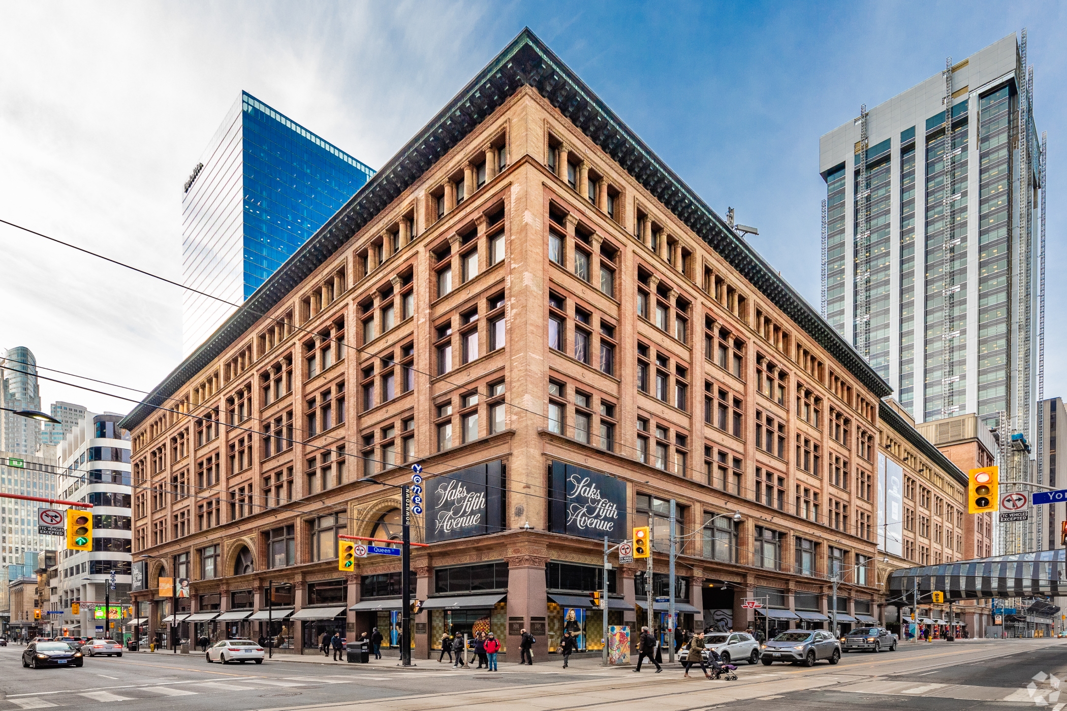 The Hudson Bay's nine floors and almost 550,000 square feet of retail space in downtown Toronto will remain in operation for the moment. (CoStar)