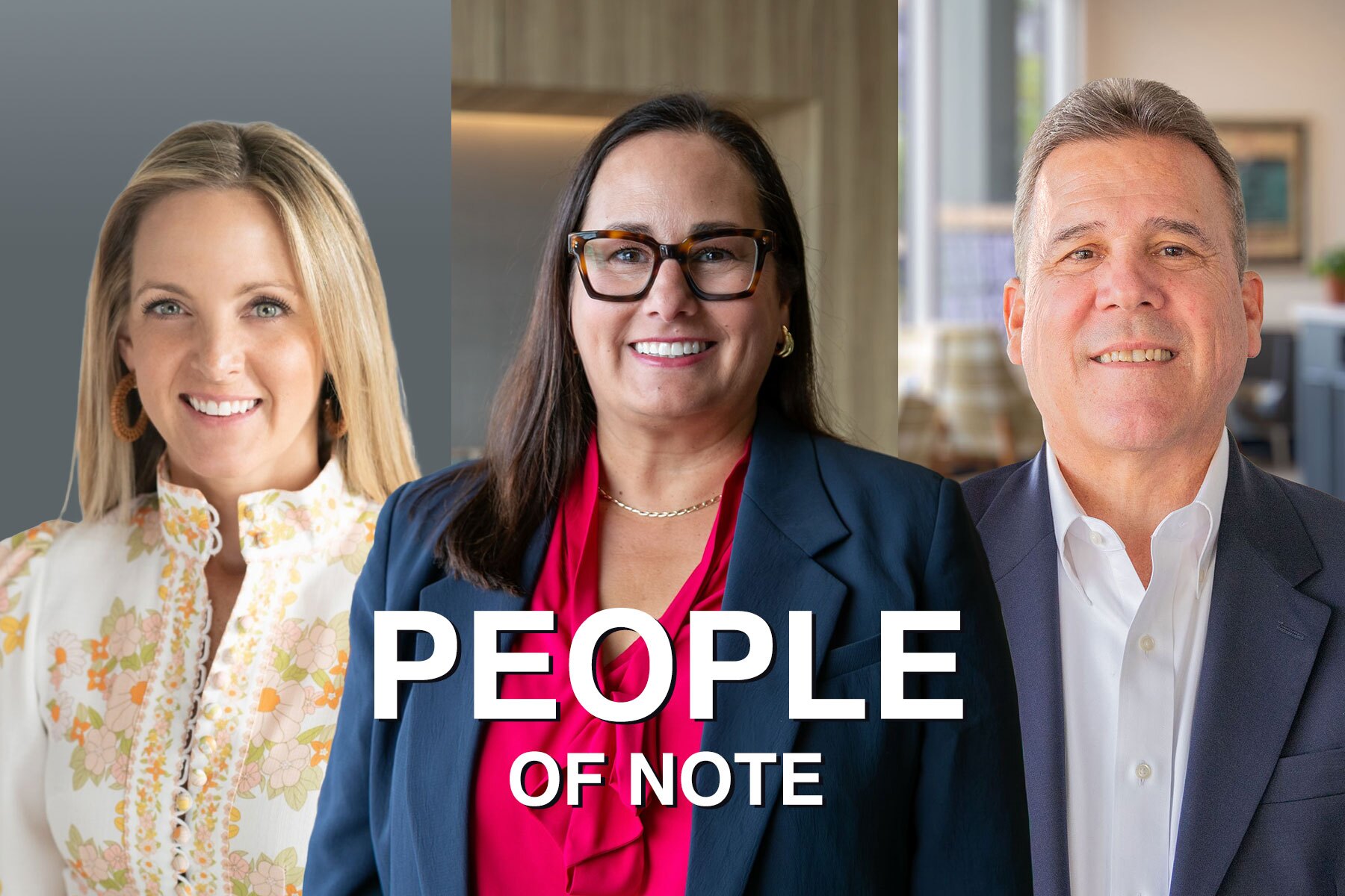 From left: Sarah Young (Bell Partners), Monica Schoenemann (Cadence McShane), Tim Rivers (NAI Burns Scalo)