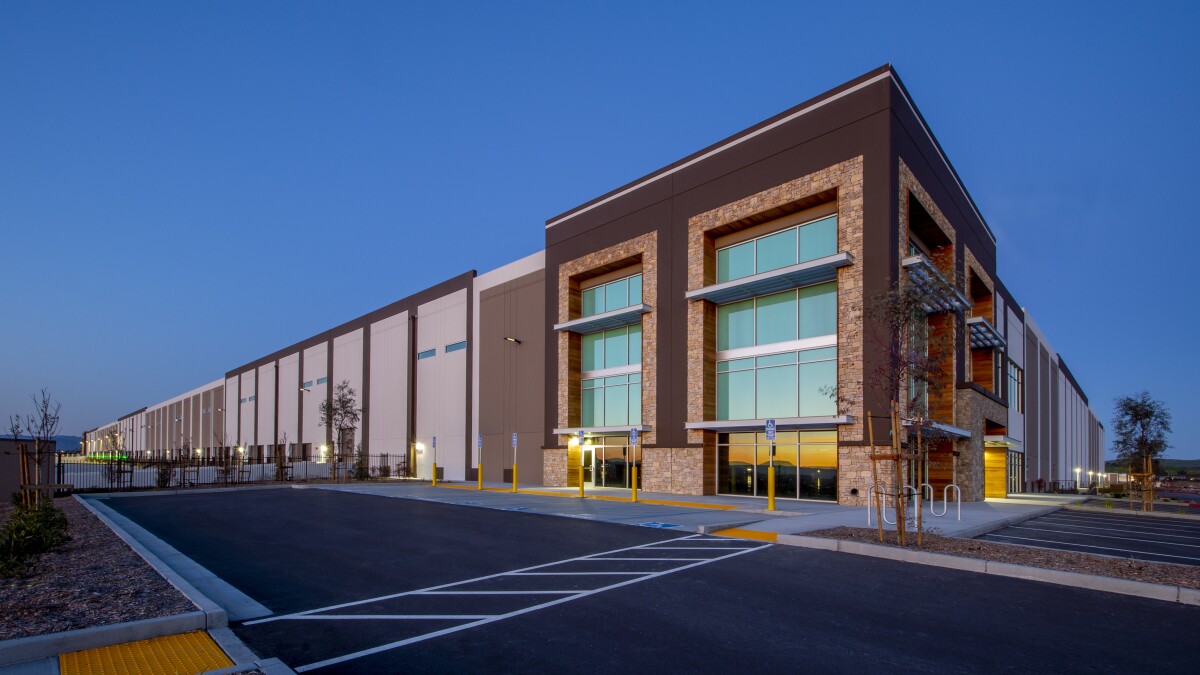Large warehouse exterior. (Getty)