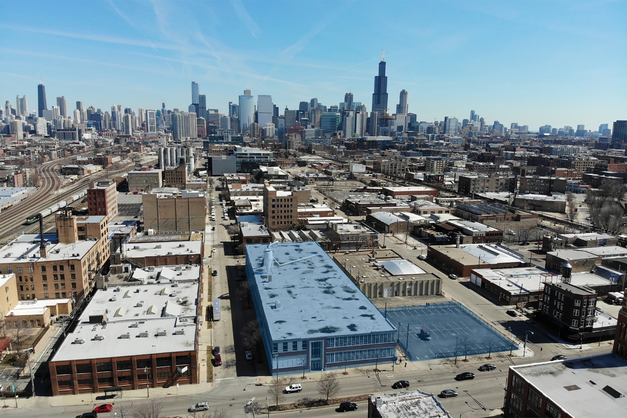 TradeLane Properties is based in Oakbrook, Illinois, about 20 miles outside Chicago. Here's one of its last-mile facilities in Chicago, highlighted in blue. (CoStar)