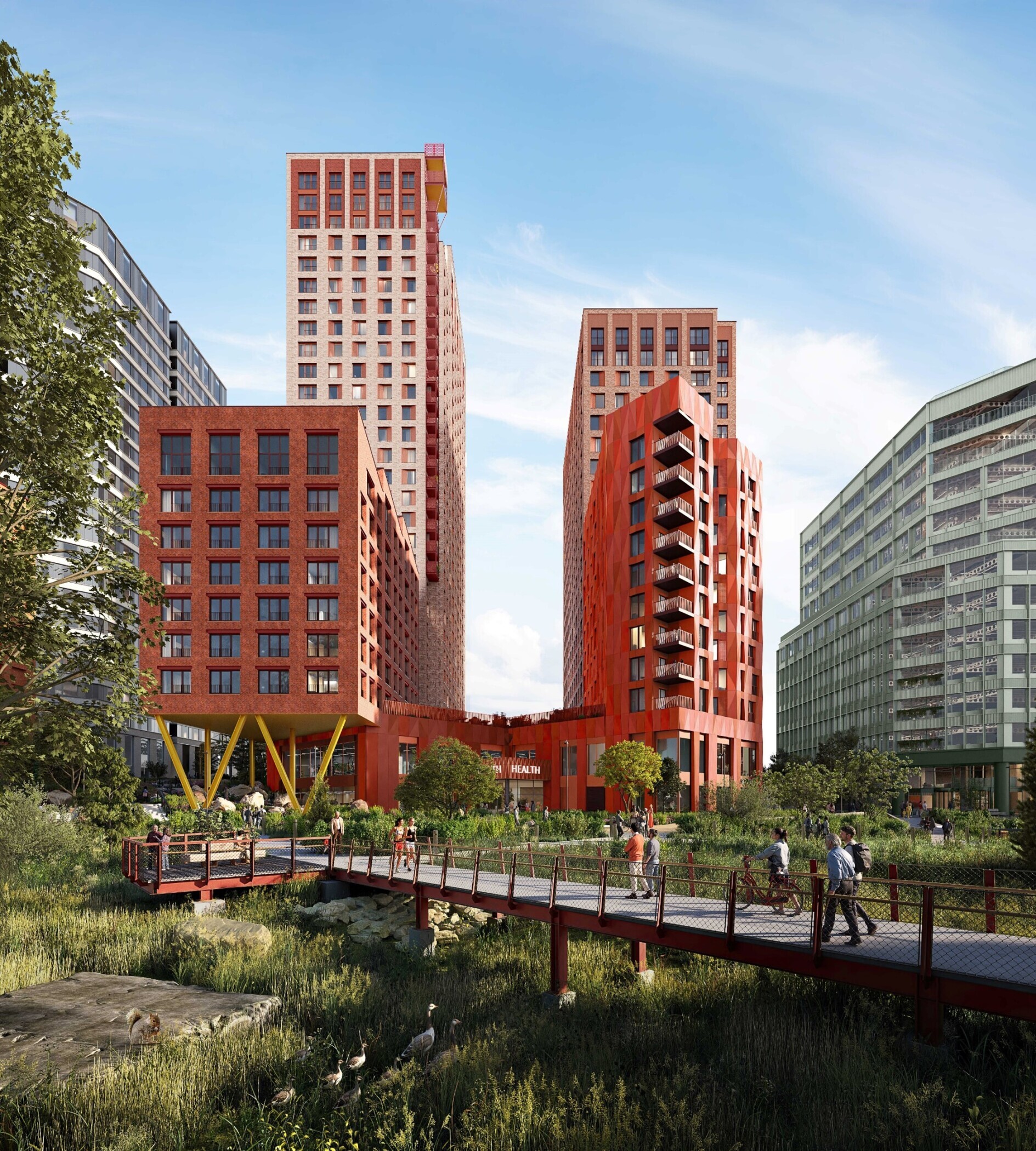 Landsec has lodged plans for the first 879 homes at Manchester Mayfield. (Assembly Studios)