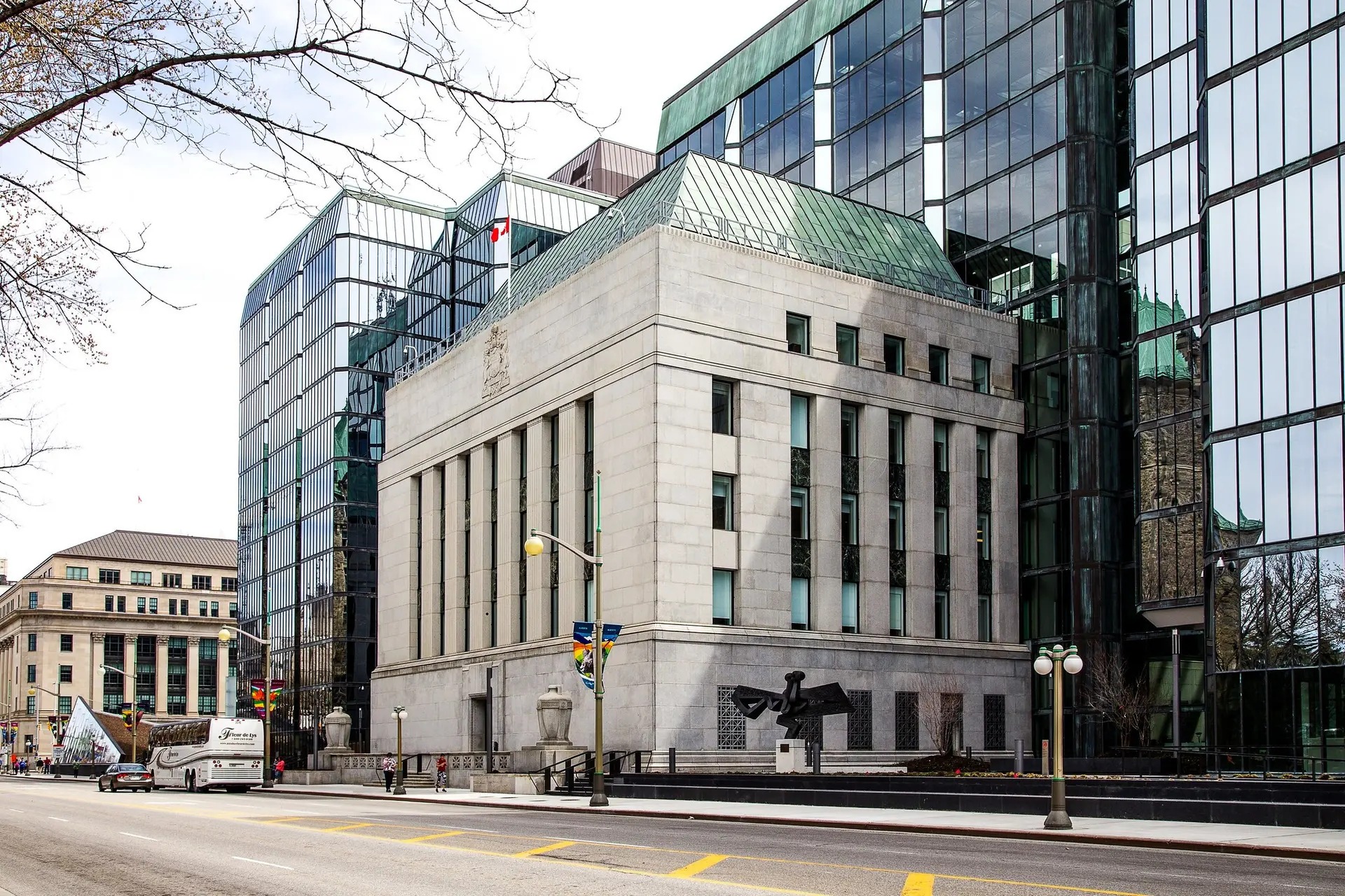 The Bank of Canada headquarters is on Wellington Street in Ottawa. (CoStar)