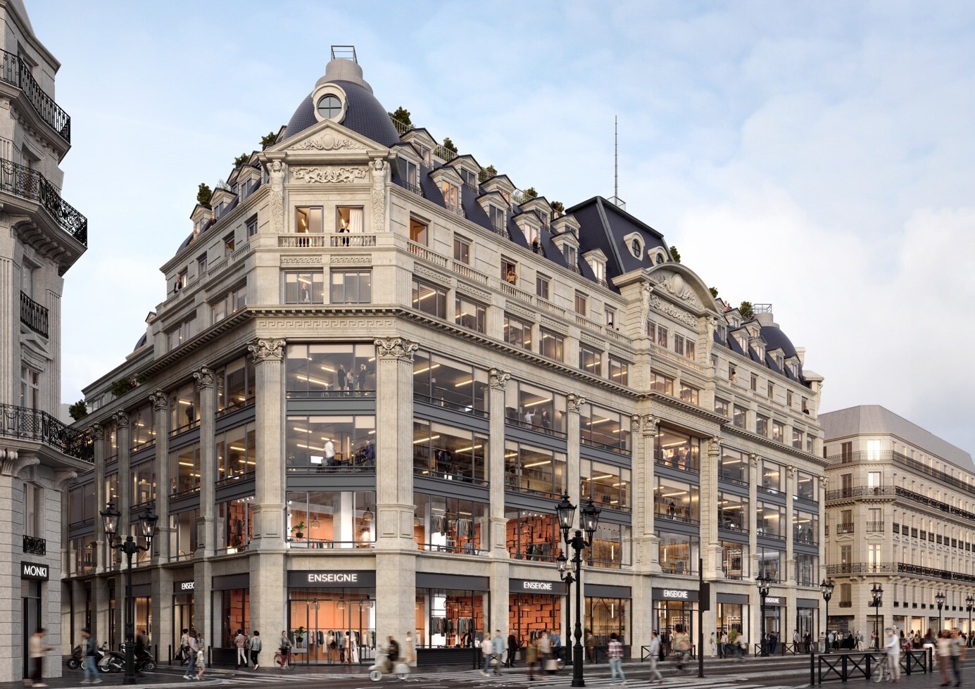 The future face of 126 rue de Rivoli, Paris (Redevco)