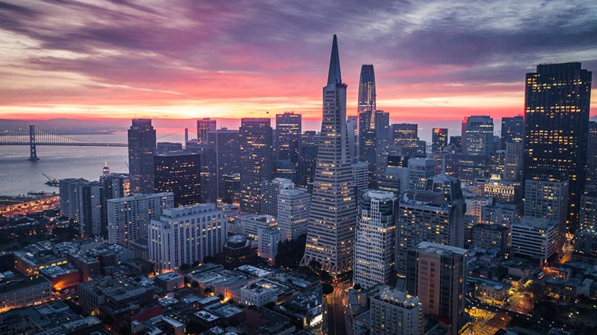 Sunrise over San Francisco