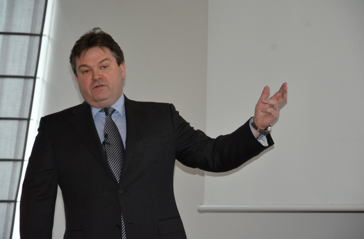 Enda O’Meara, of Tifco Hotel Group, shared his company’s asset-management and repositioning strategy at the recent International Hotel Investment Forum. (Photo: Terence Baker)