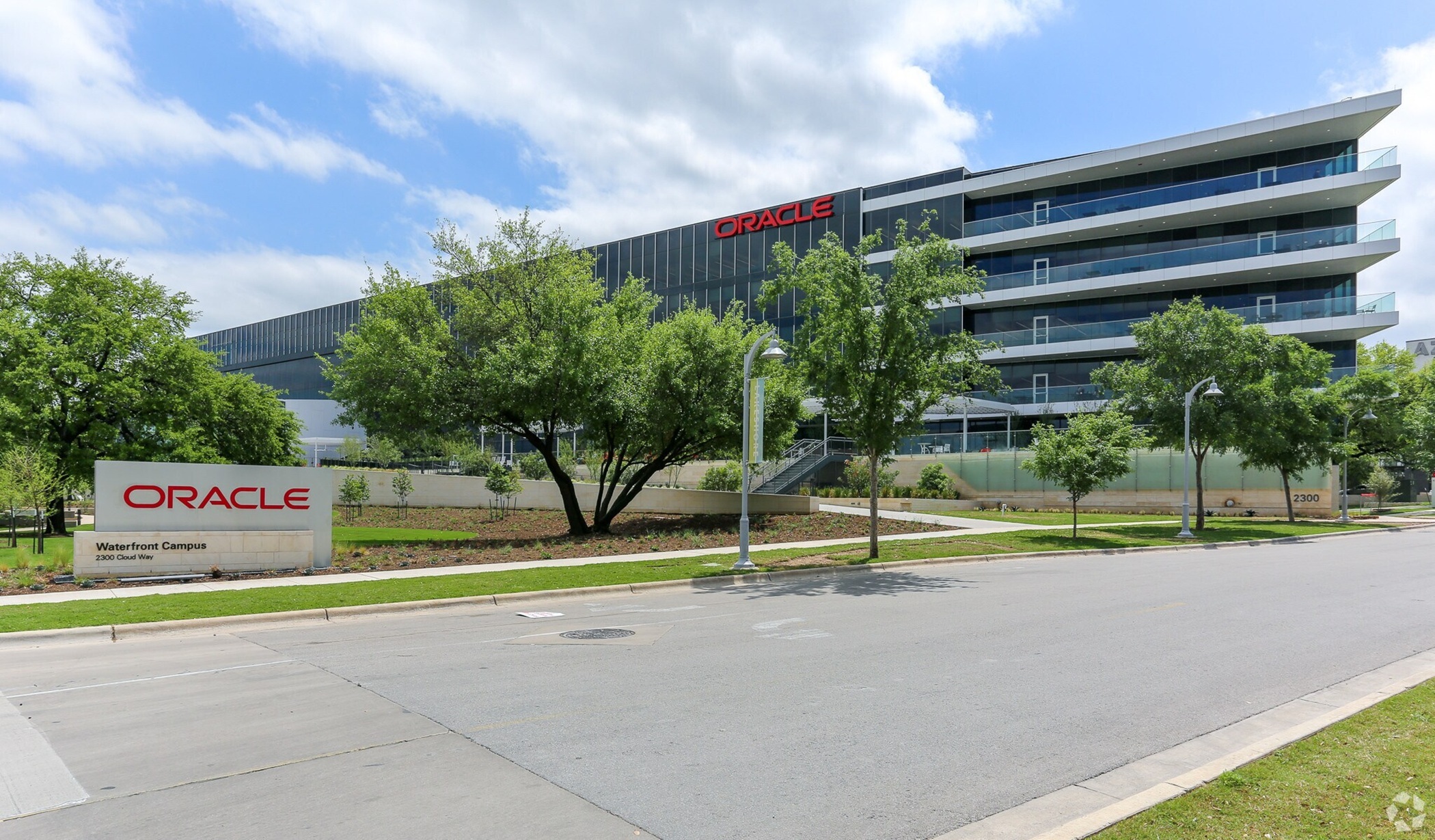 Oracle sells cloud-computing services to customers using computer servers located in data centers. Oracle’s headquarters office, shown above, is in Austin, Texas. (CoStar)