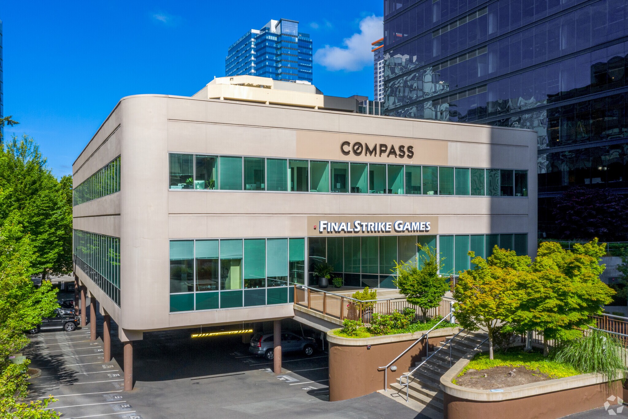 Plaza 305 is occupied by real estate company Compass and software company Final Strike Games. (CoStar)