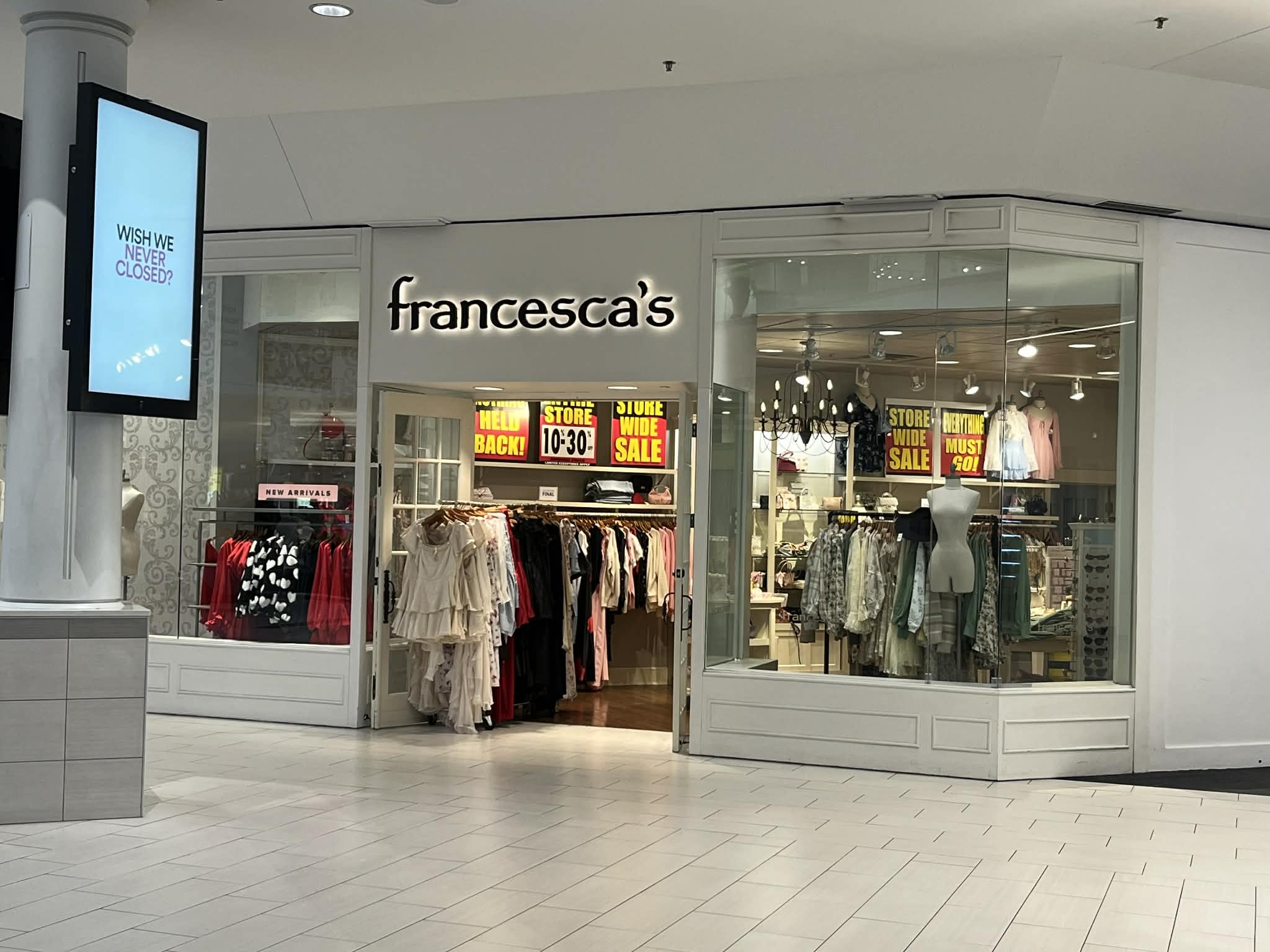 Francesca's, a mall staple, has about 400 stores that are slated to close. (Linda Moss/CoStar)