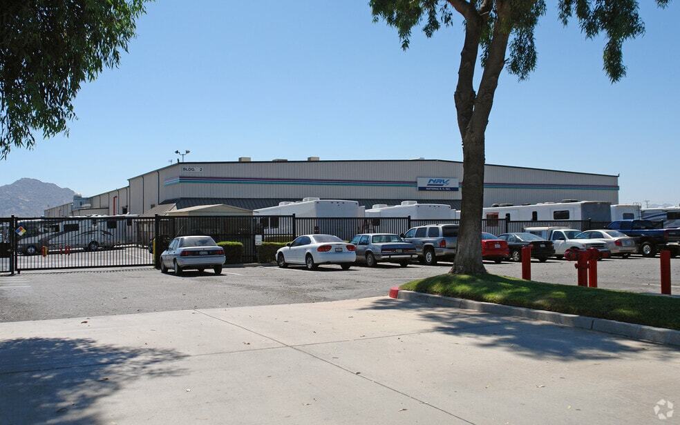 The 156,768-square-foot manufacturing building at 3411 N. Perris Blvd. sits on 9.8 acres in the Moreno Valley/Perris submarket. (CoStar)