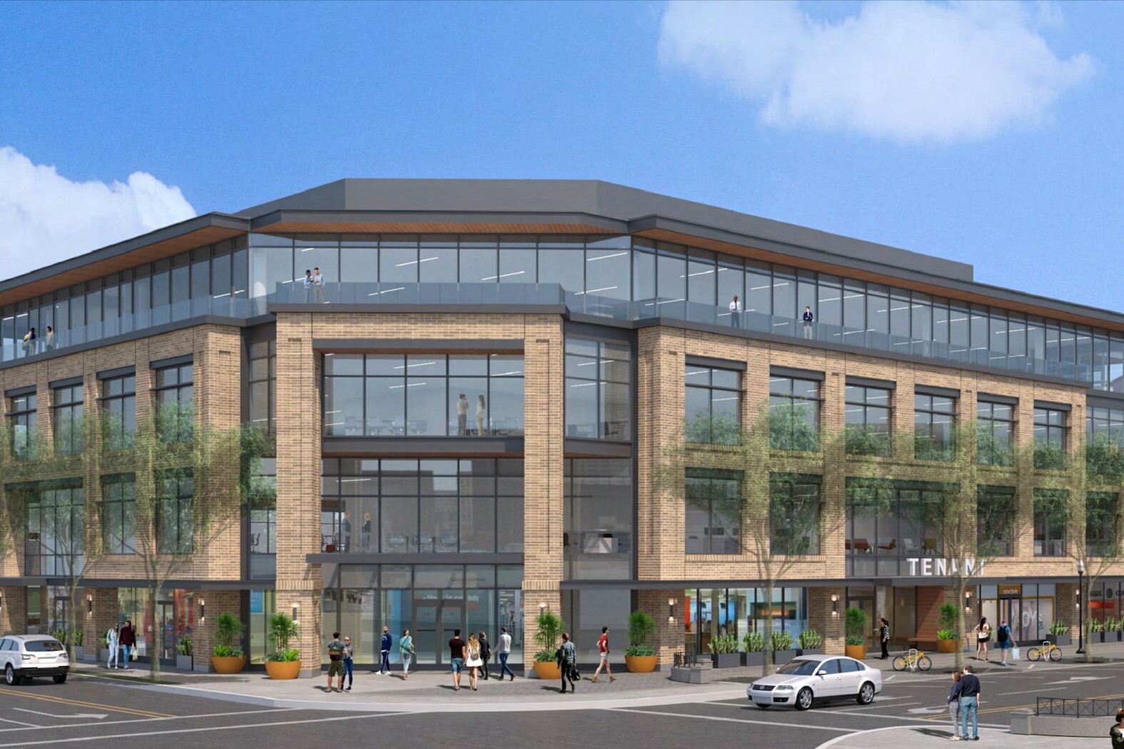 Silicon Valley developer Sobrato has gotten the greenlight to break ground on a four-story office building in Mountain View, California. (KSH Architects)