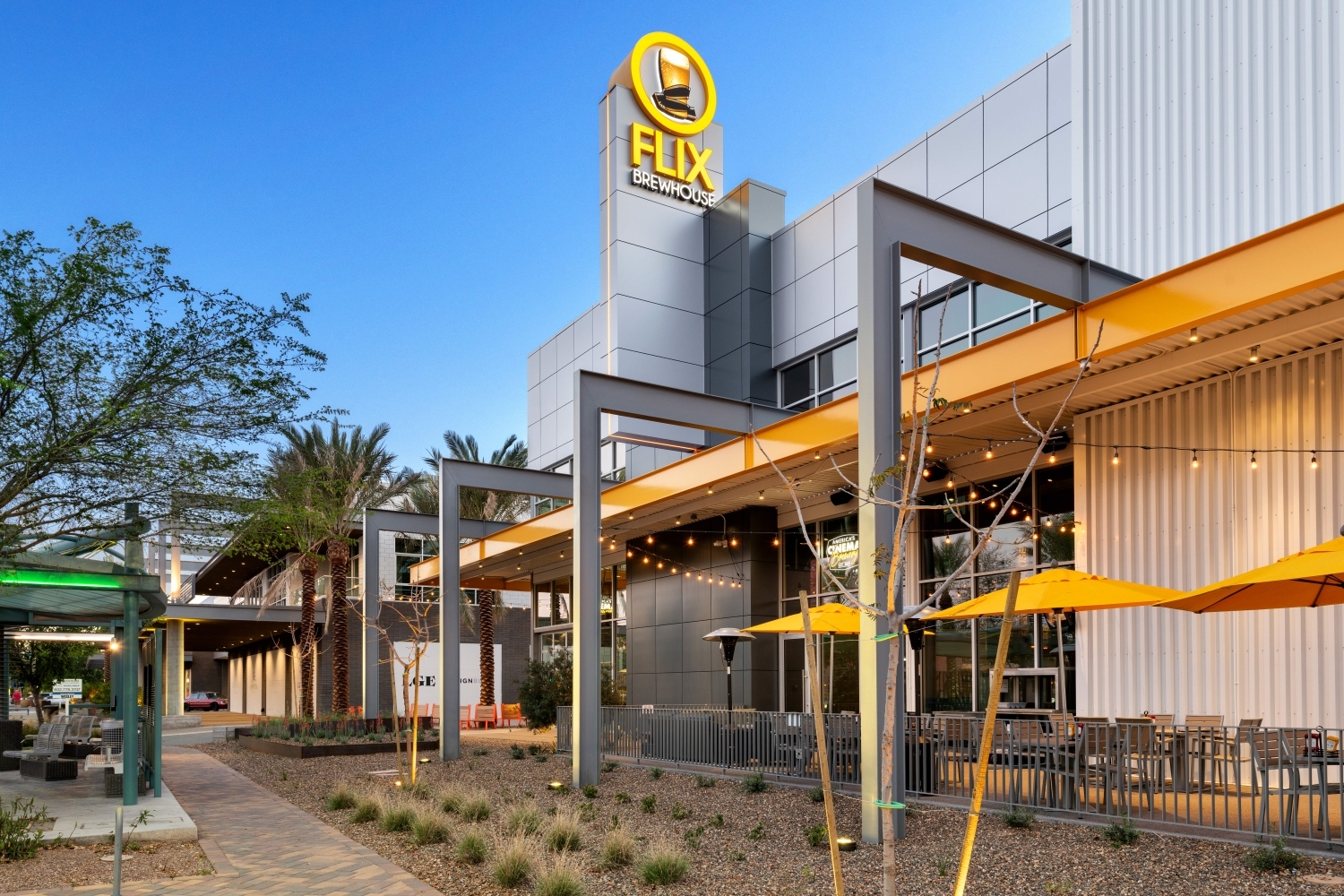 A single-tenant retail building constructed for Flix Brewhouse this year. Photo: CoStar Group