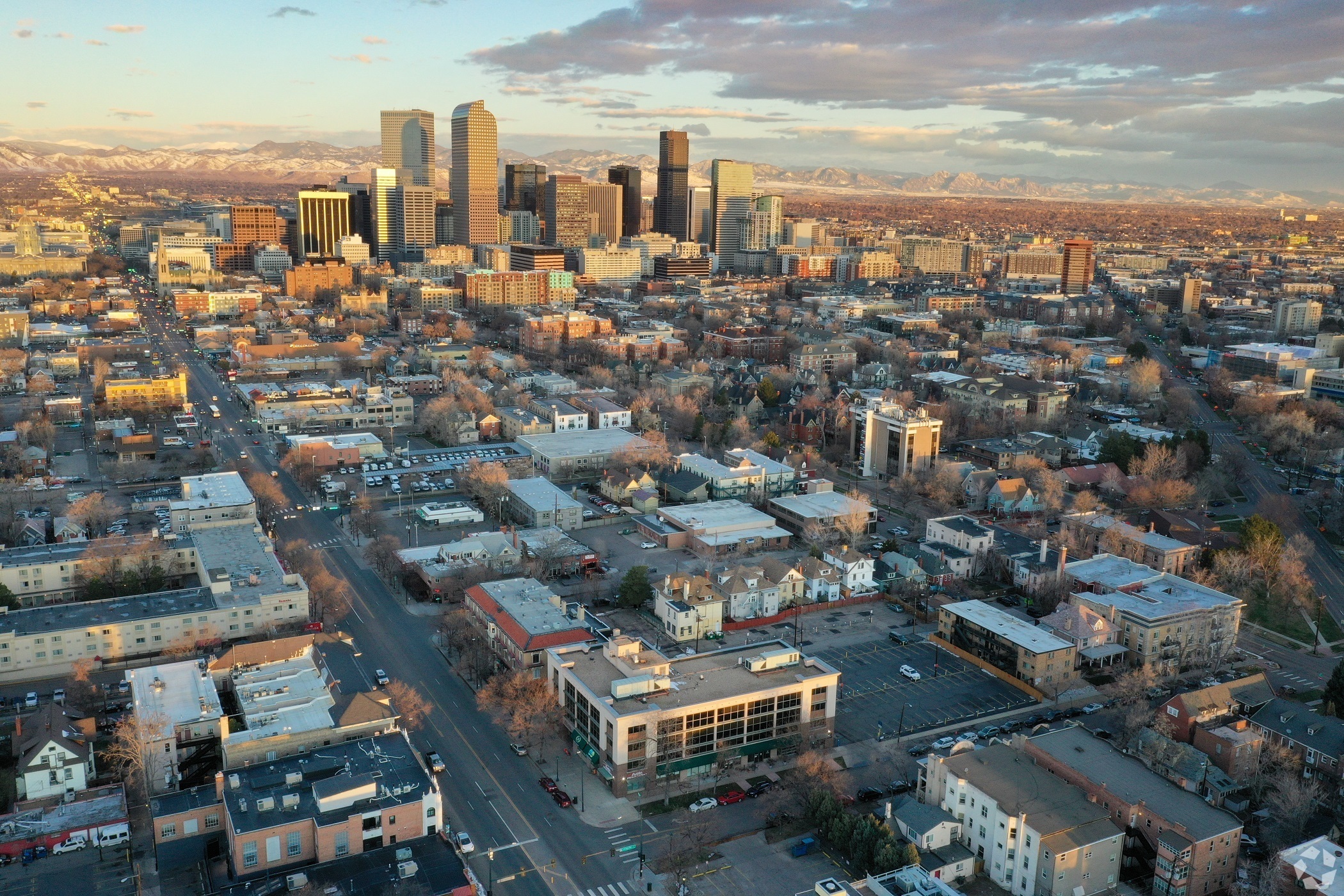 A retail and parking site in downtown Denver's Golden Triangle neighborhood could house the latest addition to the city's skyline. (CoStar) 