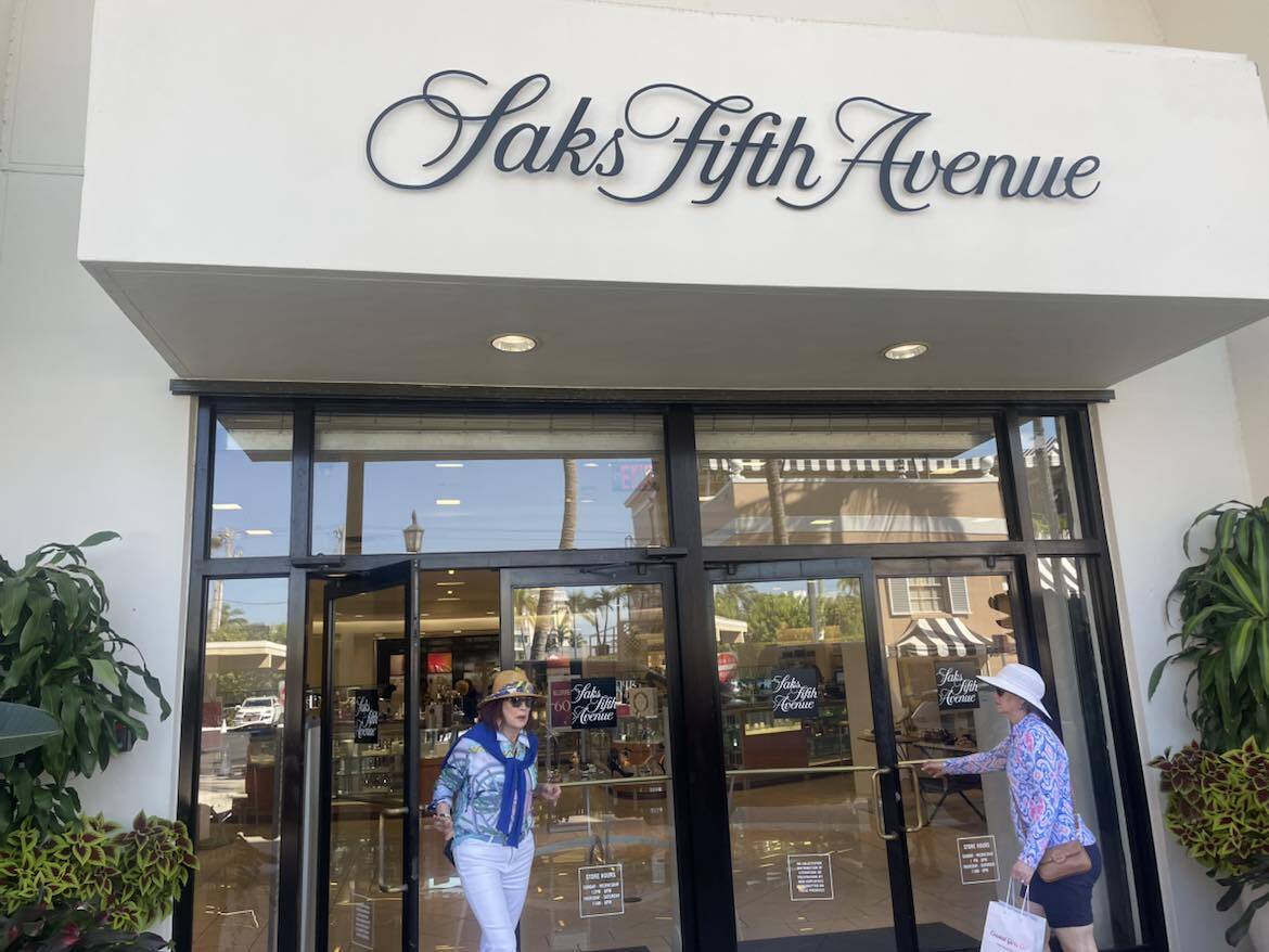 The Saks Fifth Avenue in Palm Beach closed this weekend. (Paul Owers/CoStar)