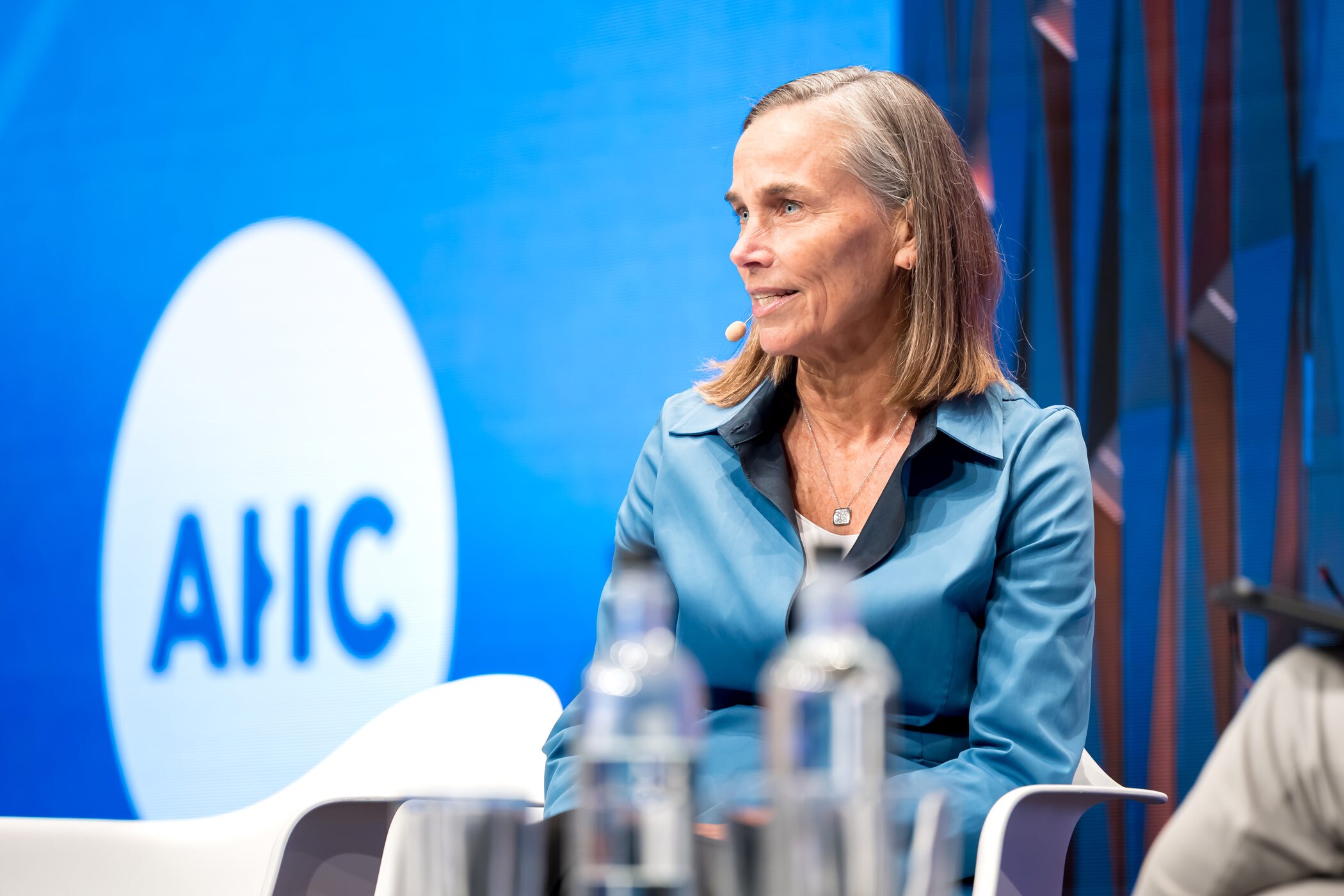 Leeny Oberg, Marriott International’s chief financial officer and executive vice president of development, speaks at the Annual Hospitality Conference and hints at how she might spend her upcoming retirement. (Simon Callaghan/Questex)
