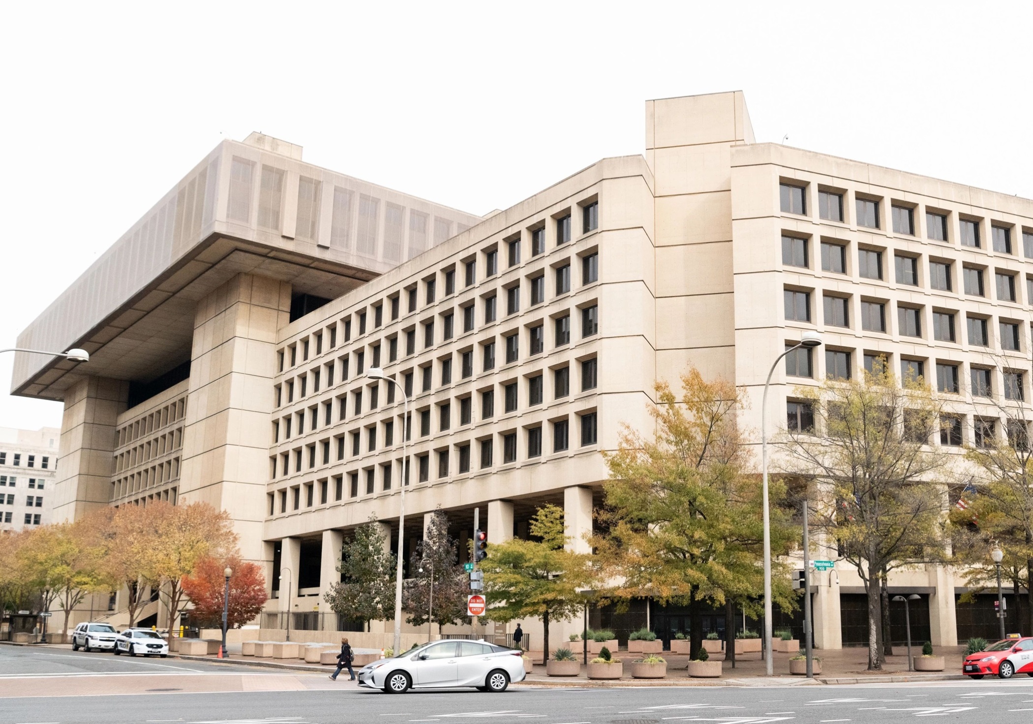The FBI is set to relocate its national headquarters from the J. Edgar Hoover building in downtown Washington, D.C., pictured, to a new campus in Greenbelt, Maryland. (LightRocket/Getty Images)