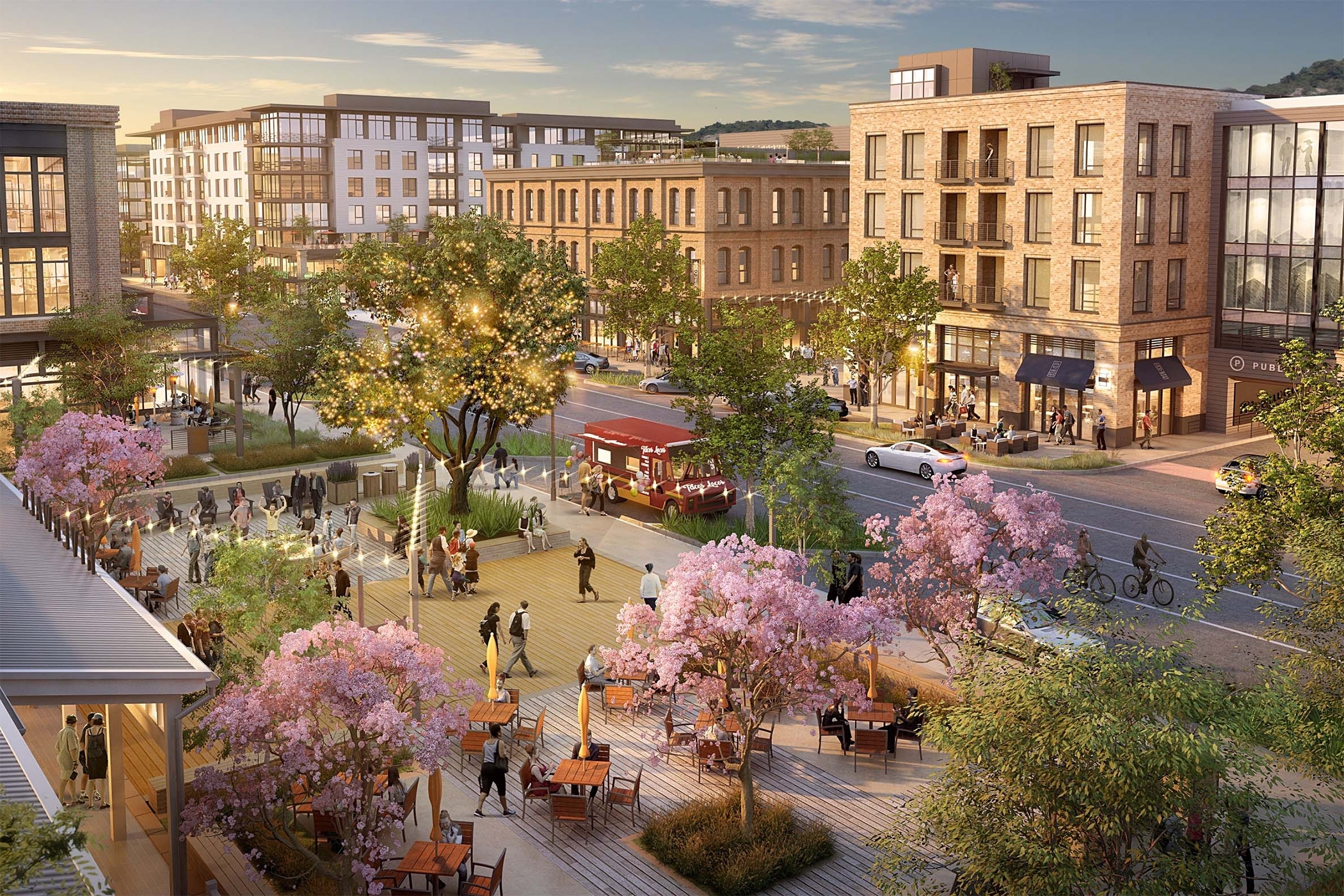 Developers began construction this week on the first phase of Riverwalk, which is planned to include 930 of an eventual 4,300 residential units in San Diego's Mission Valley neighborhood. (Hines)
