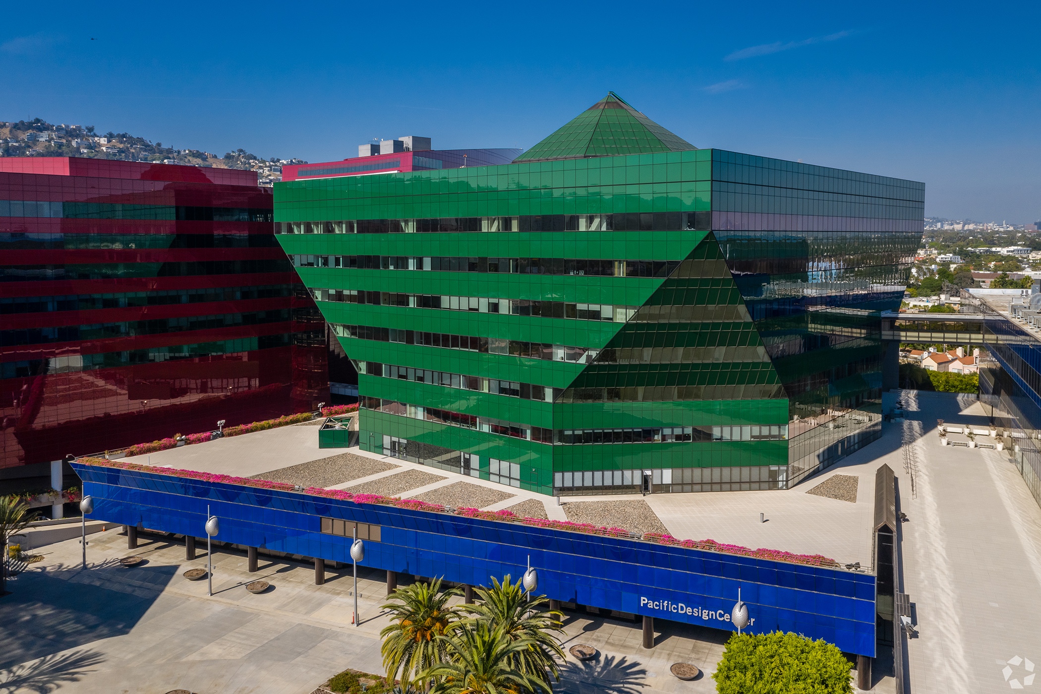 WeWork leases space in the Green and Red buildings at West Hollywood, California's Pacific Design Center. (CoStar) WeWork leases space in the Green and Red buildings at West Hollywood, California's Pacific Design Center. (CoStar)