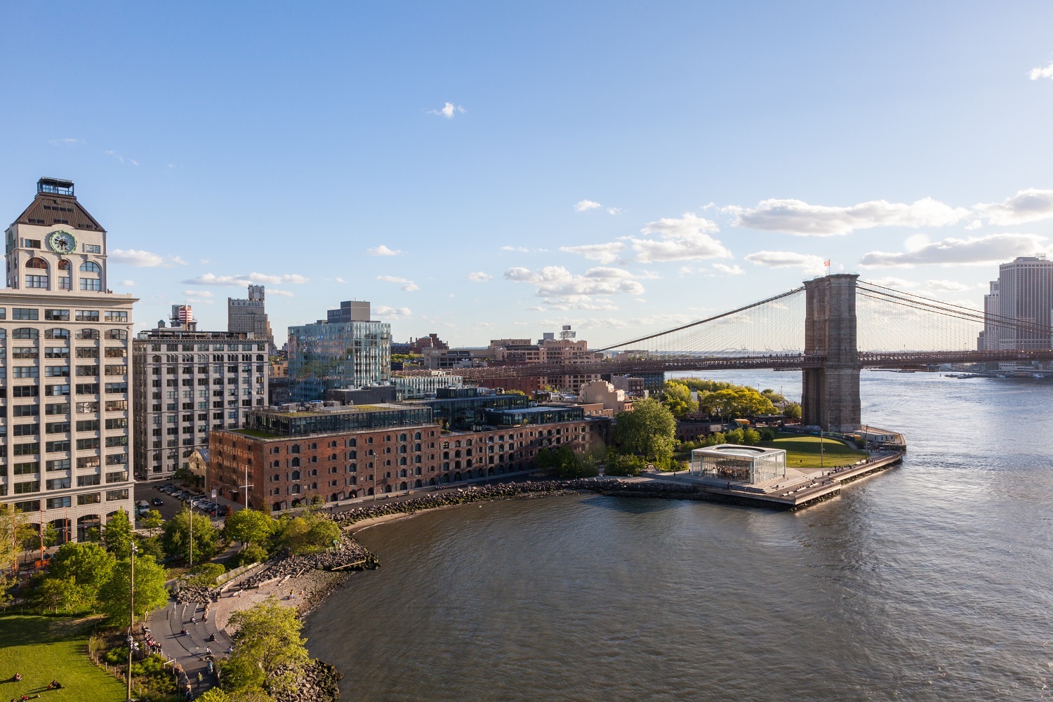 The newly redeveloped Empire Stores office and retail building in Brooklyn. Photo: Midtown Equities and HK Organization