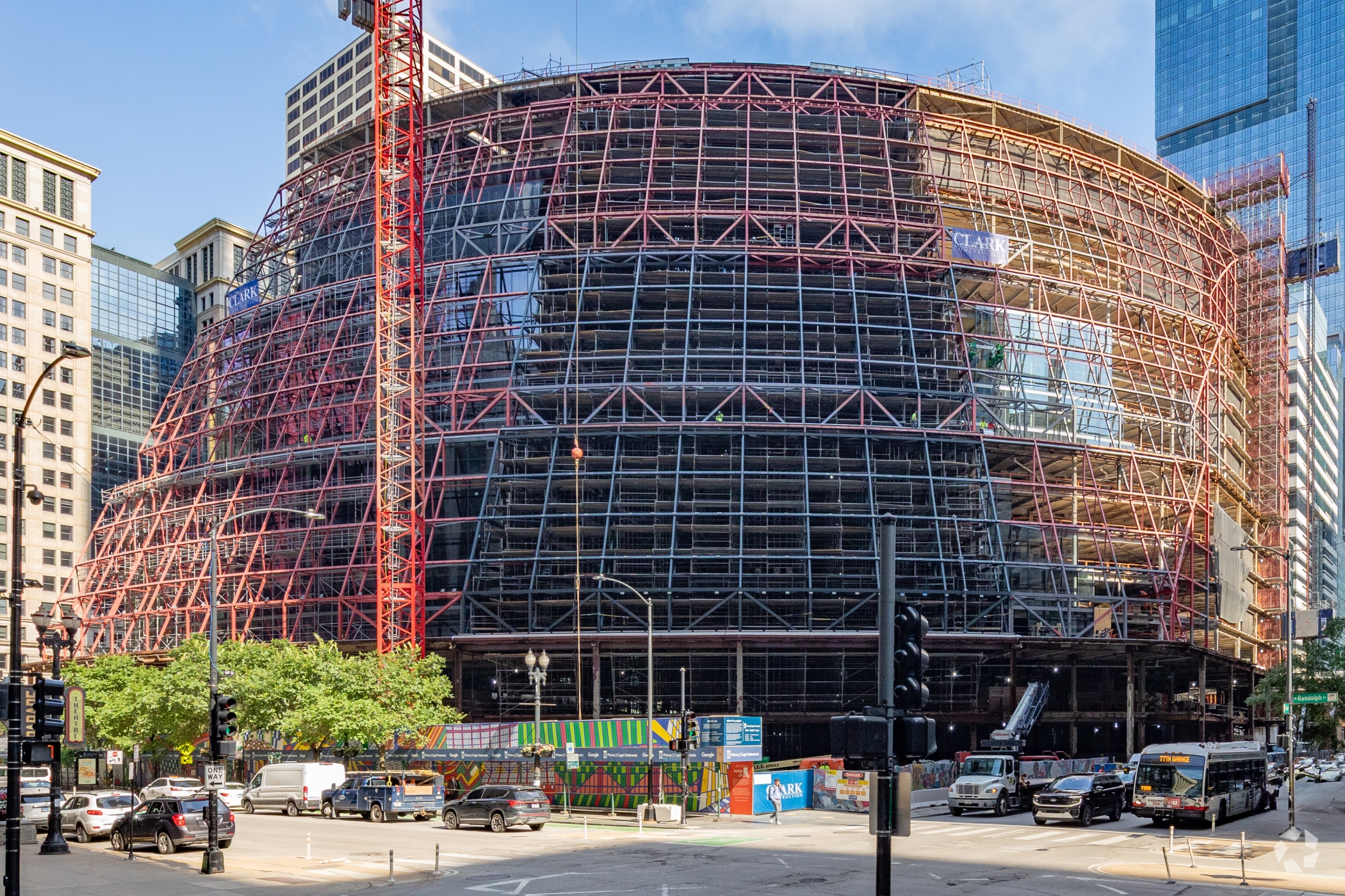 Google has a deal to buy and occupy Chicago's James R. Thompson Center when renovation work, as seen earlier this month, is completed. (Robert Gigliotti/CoStar)