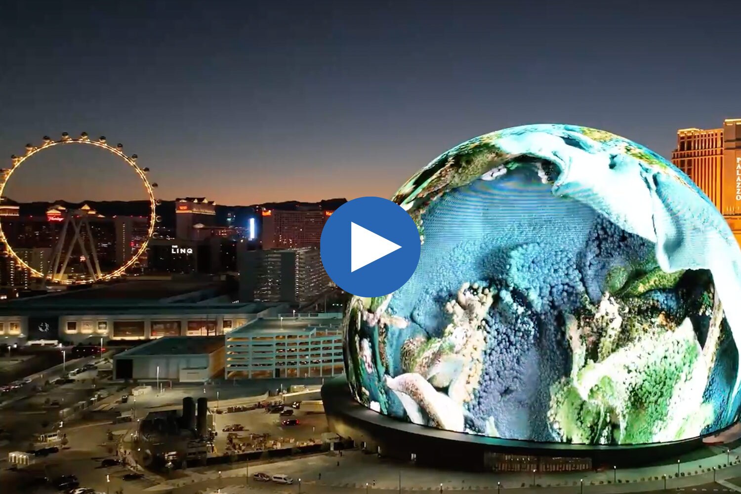 Vibrant Vegas Dome Eye Moment for Mobile